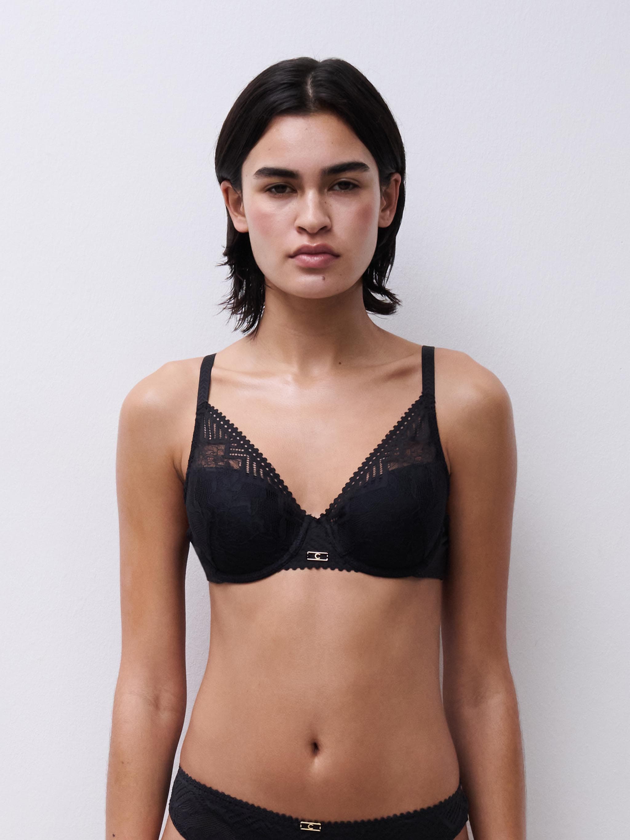 Soutien-gorge spacer plongeant - Noir