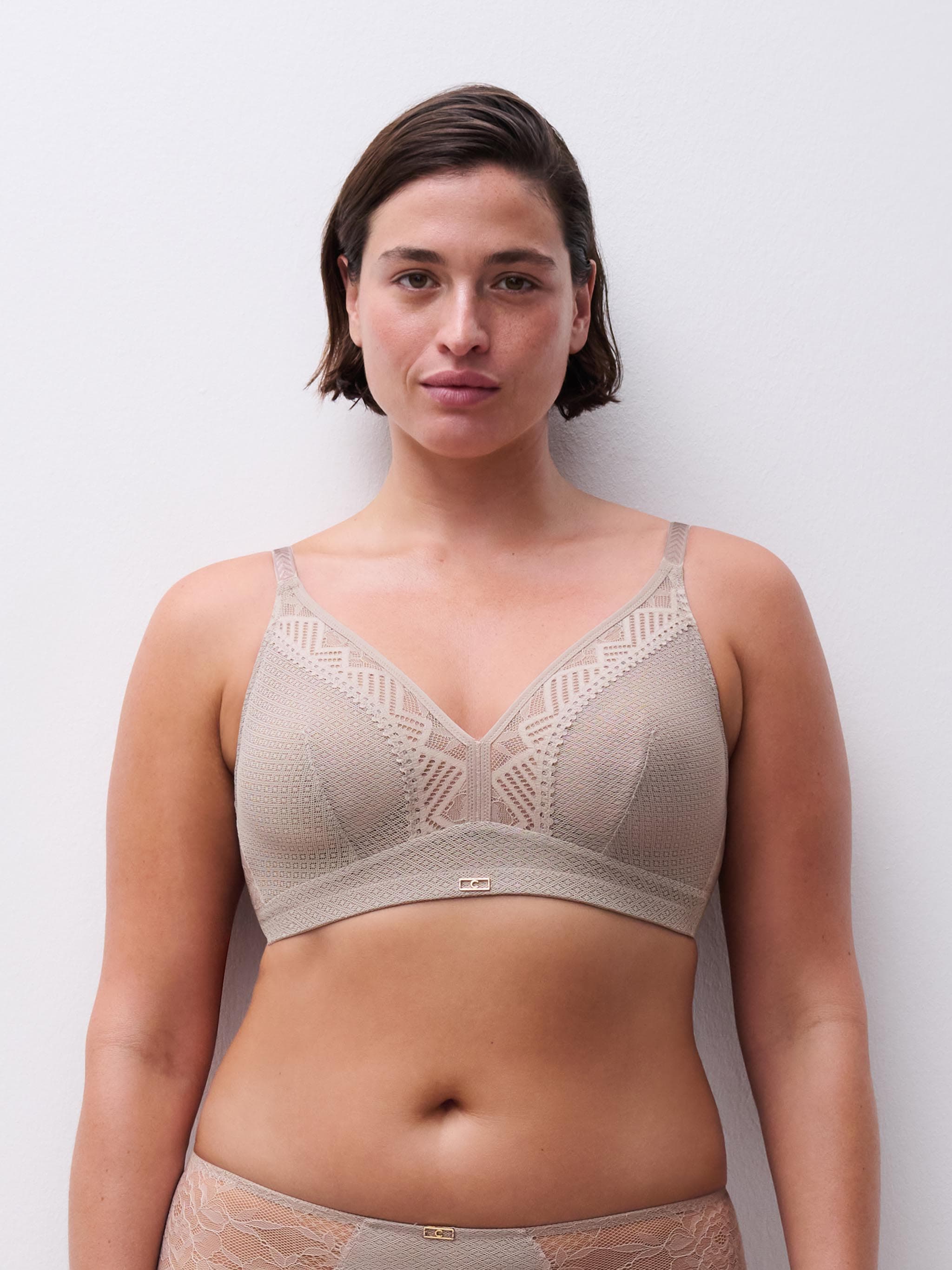 Soutien-gorge sans armature maintien - Gris minéral