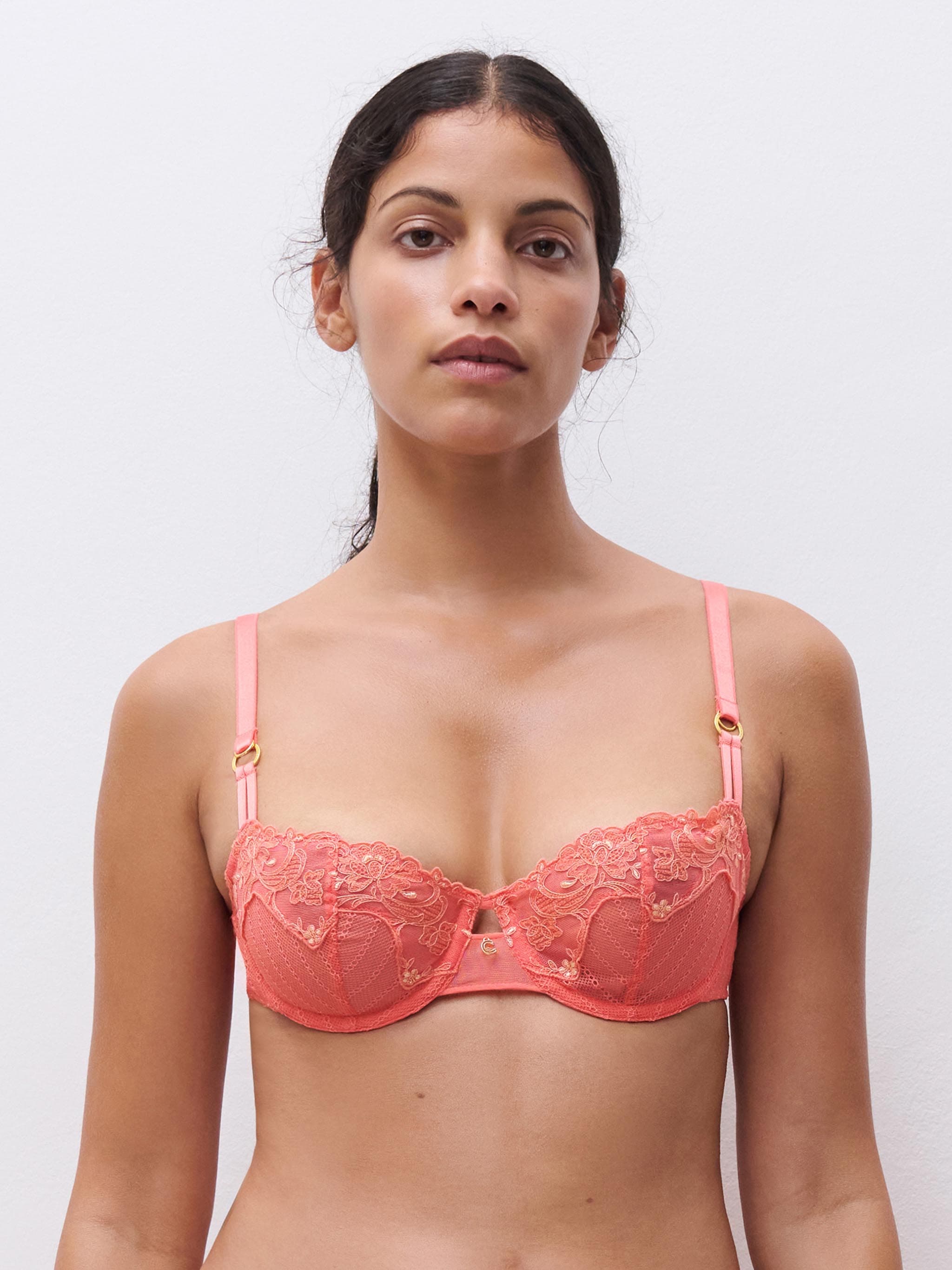 Soutien-gorge corbeille - Corail