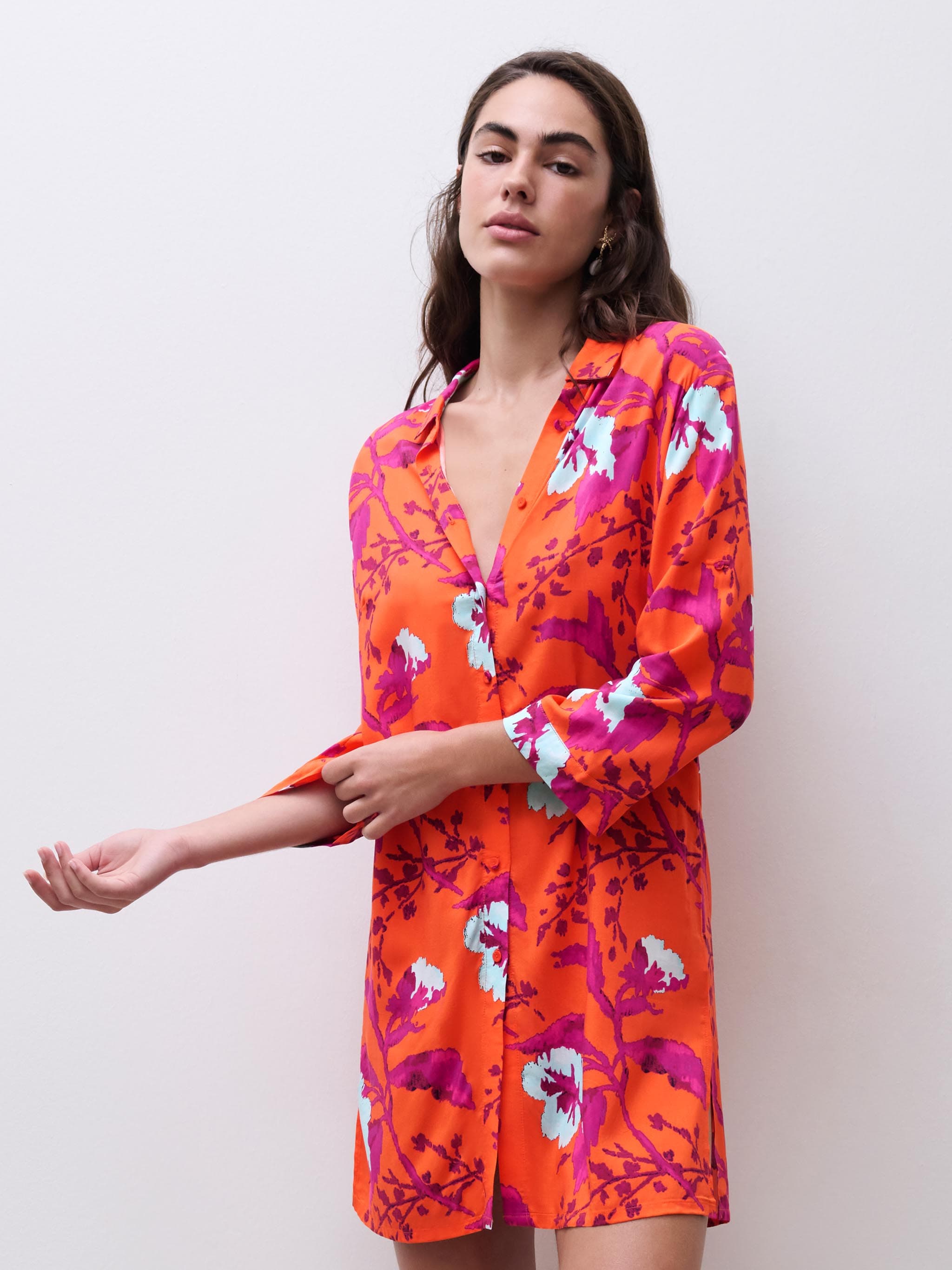 Chemise manches longues - Painted flowers