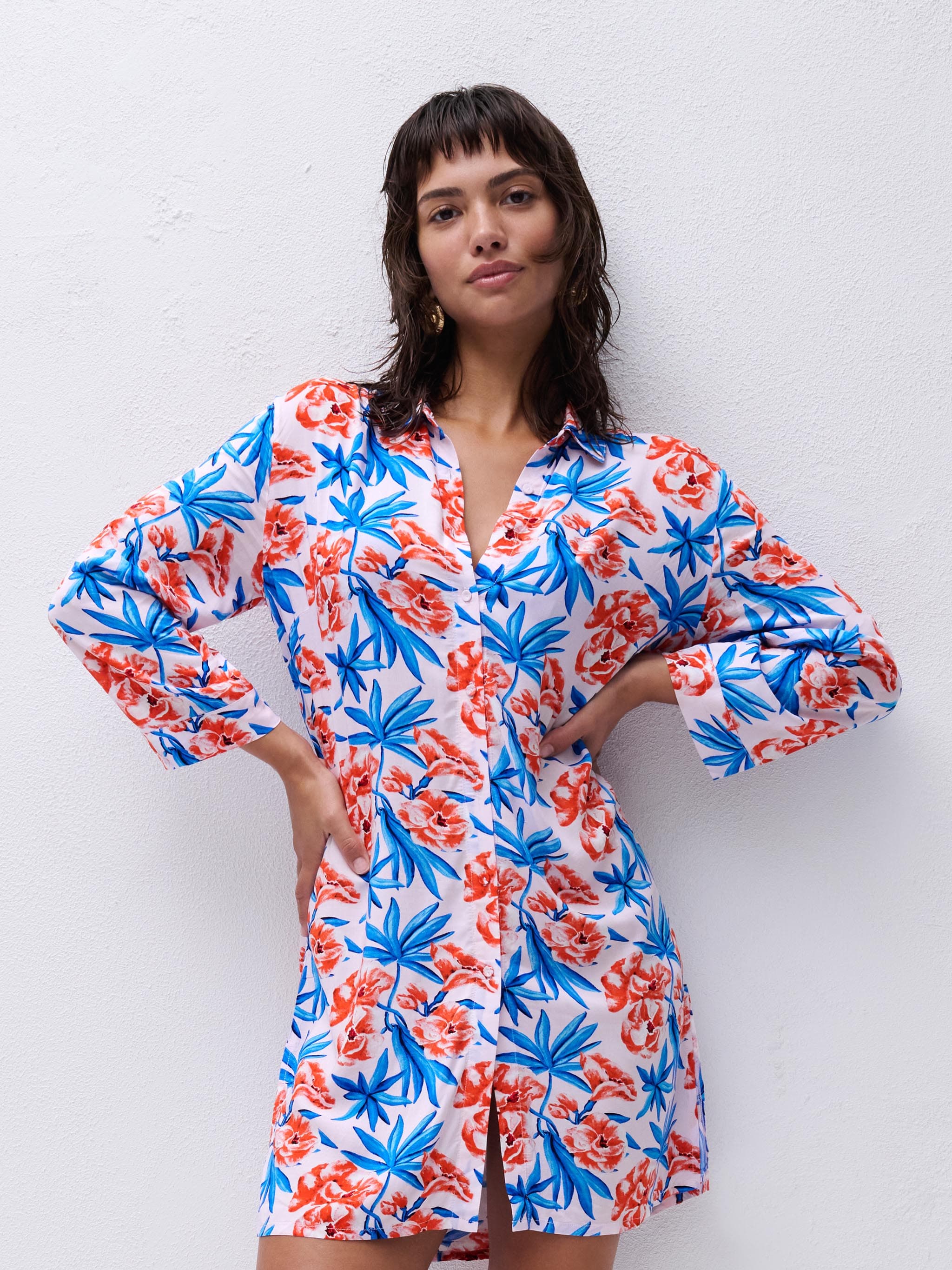 Chemise manches longues - Fleur de laurier