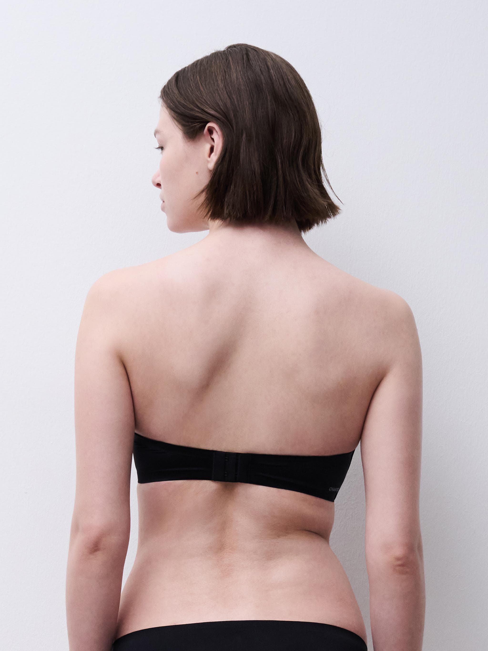 Soutien-gorge bandeau coques bretelles amovibles - Noir