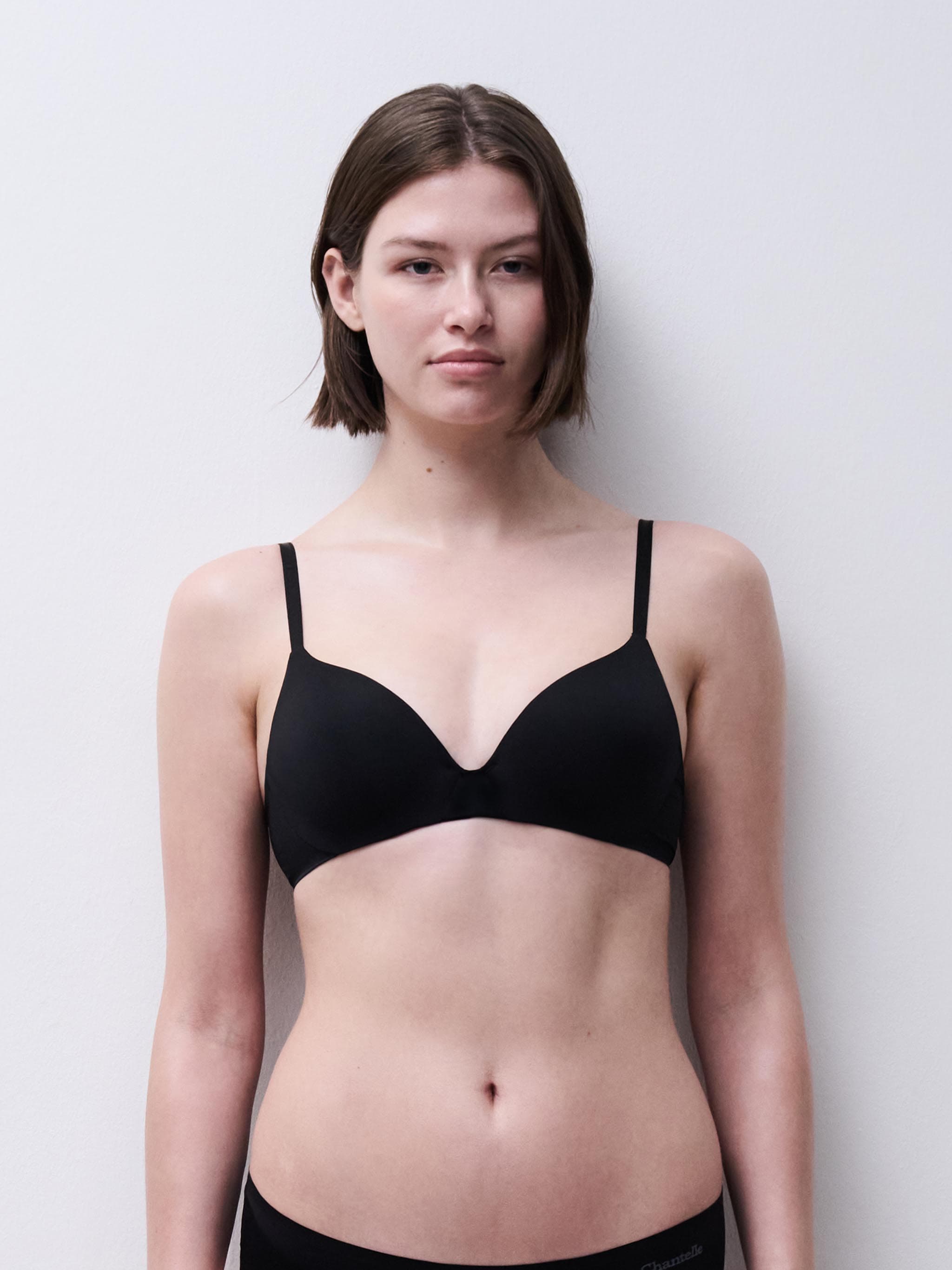Soutien-gorge sans armature triangle coques - Noir