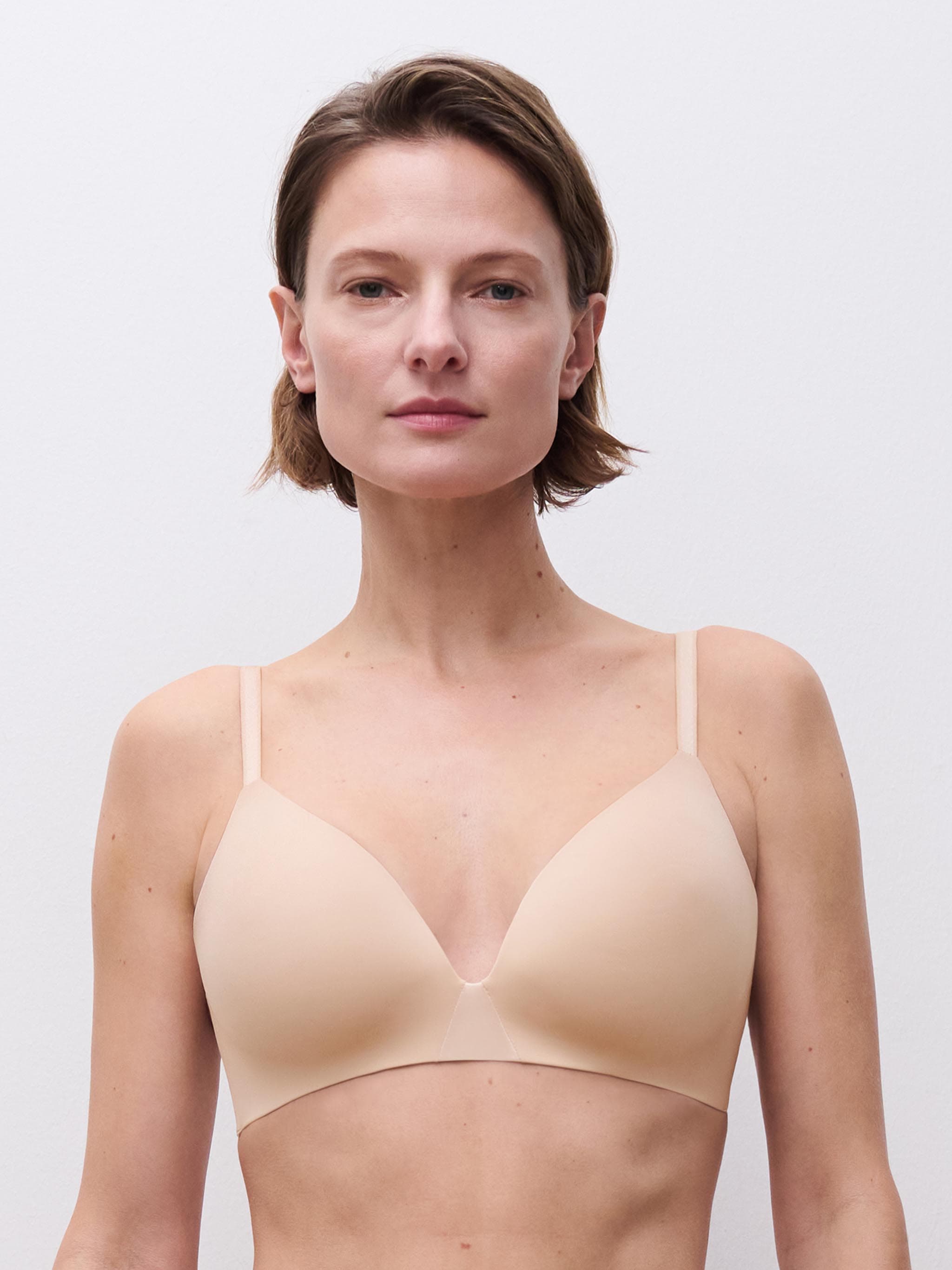 Soutien-gorge sans armature triangle coques - Beige doré