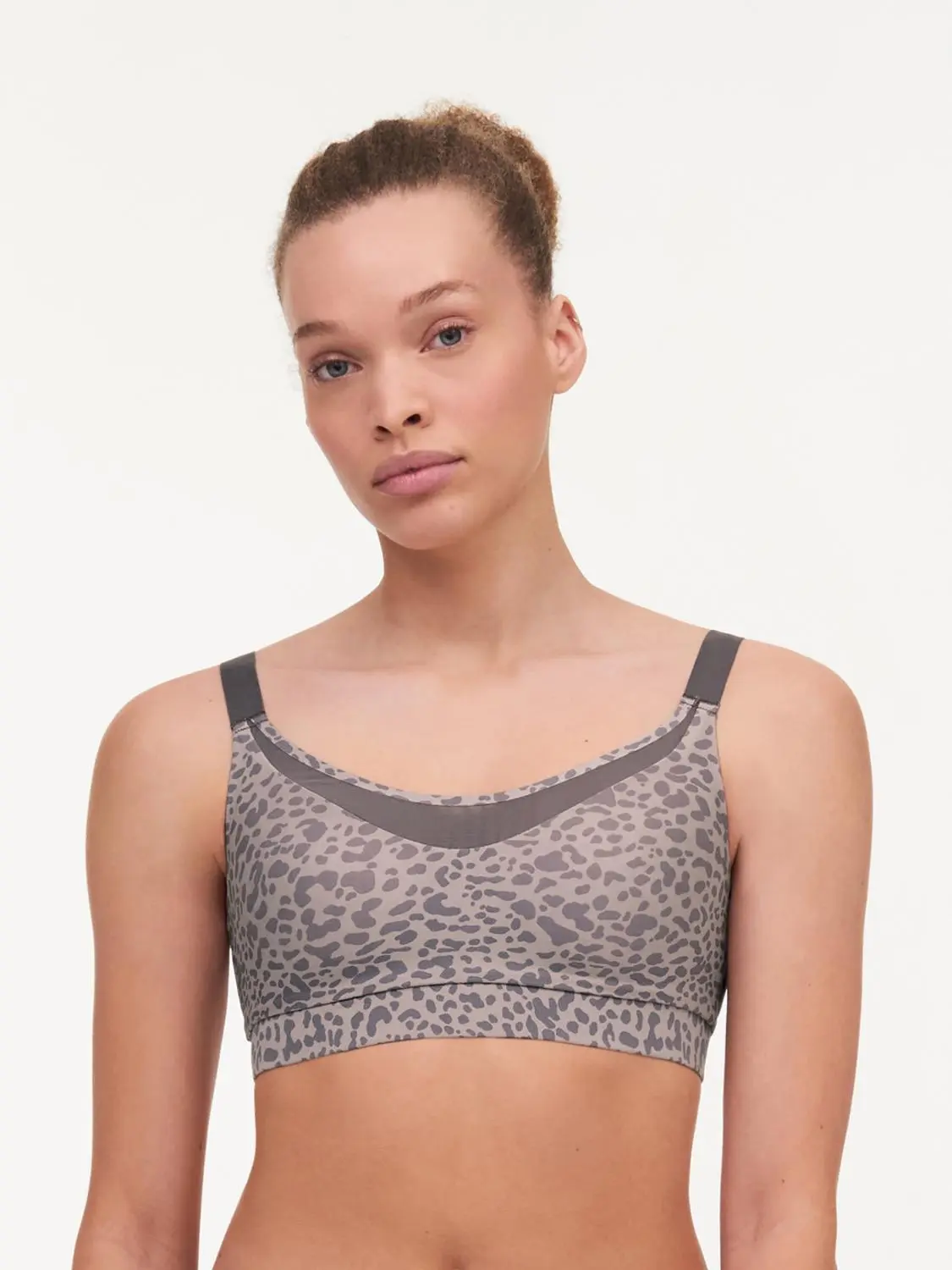 Soutien-gorge sport maintien léger - Léopard foncé