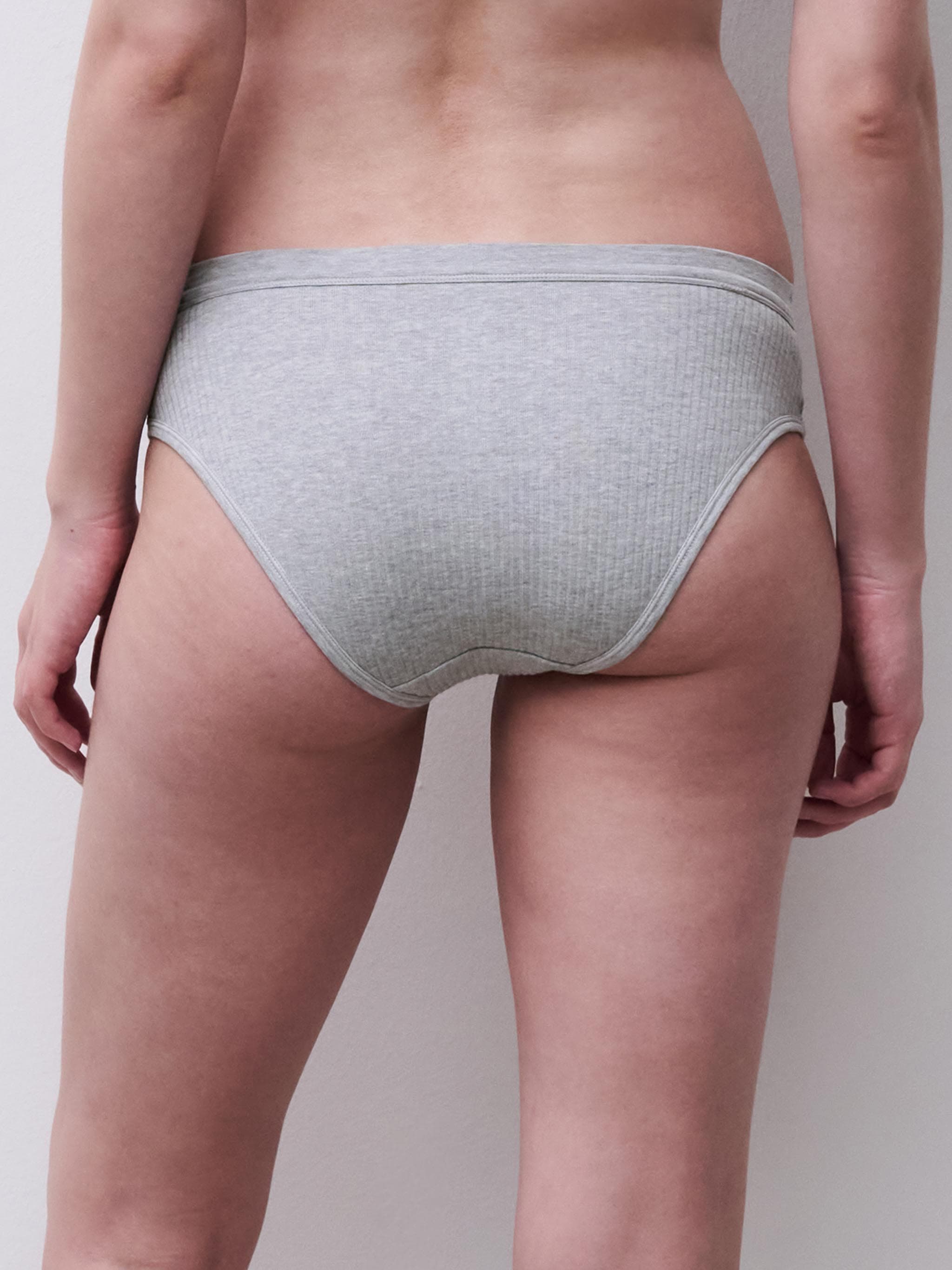 Slip échancré - Gris mélangé