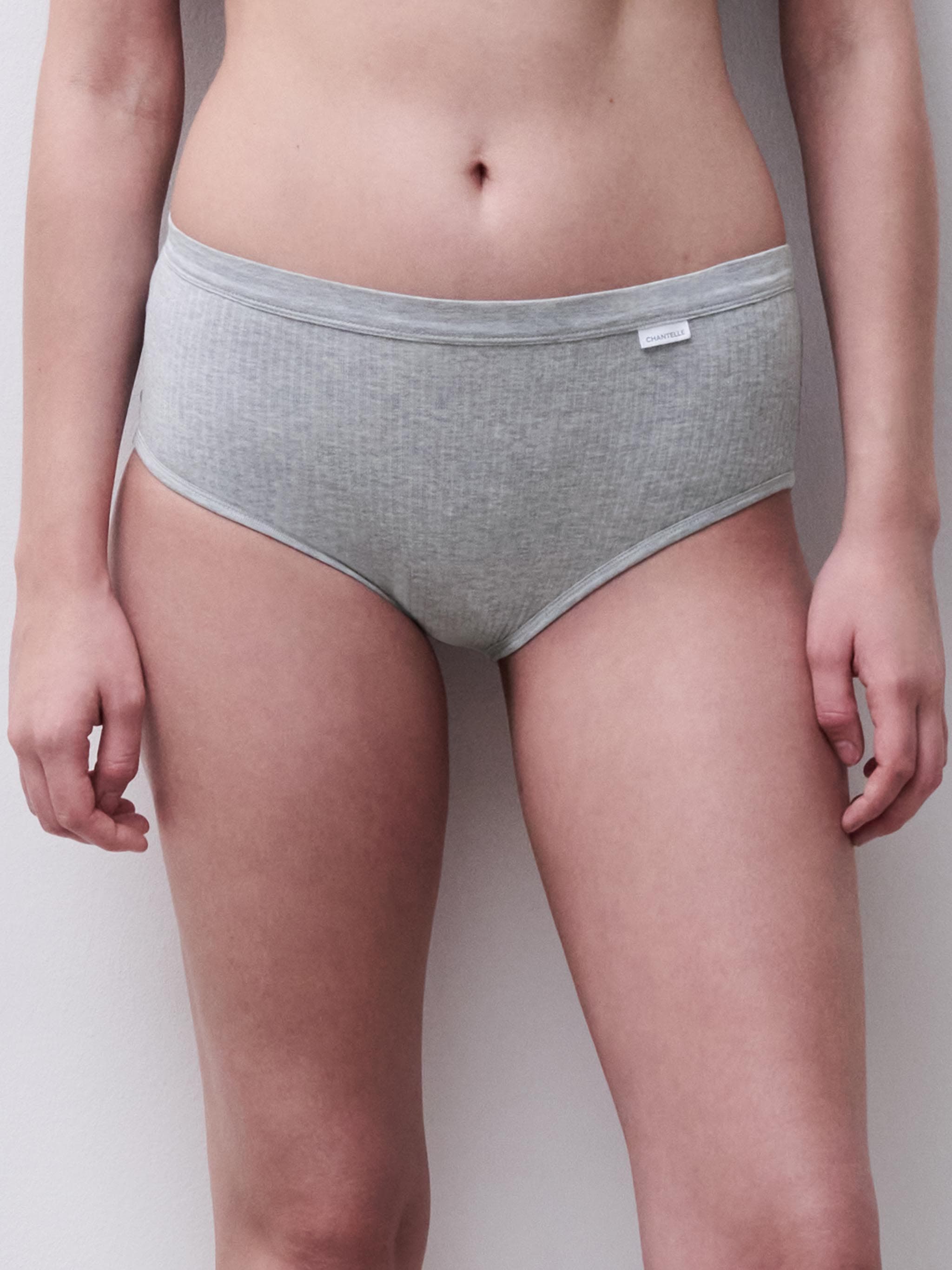 Culotte taille haute - Gris mélangé