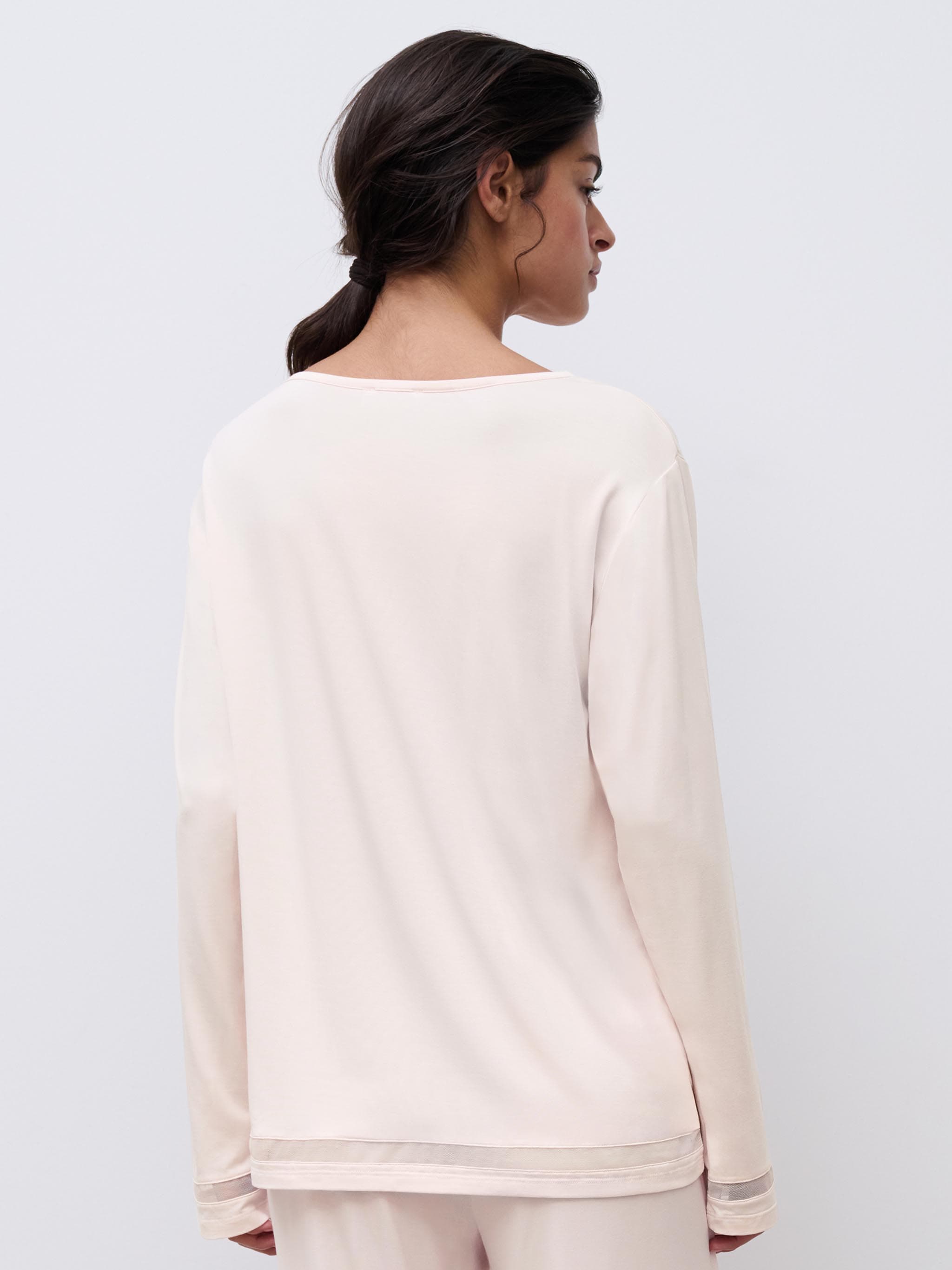 T-shirt manches longues - Rose perle