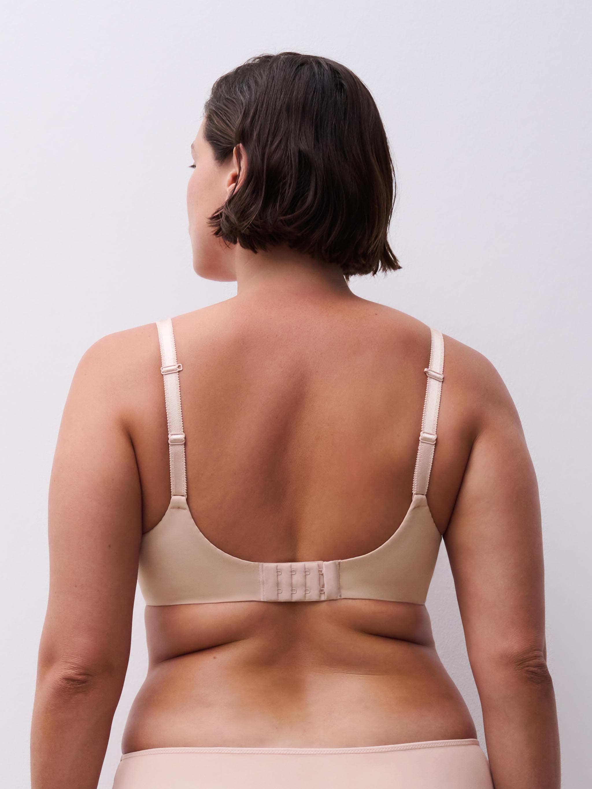 Soutien-gorge coques plongeant - Rose dragée