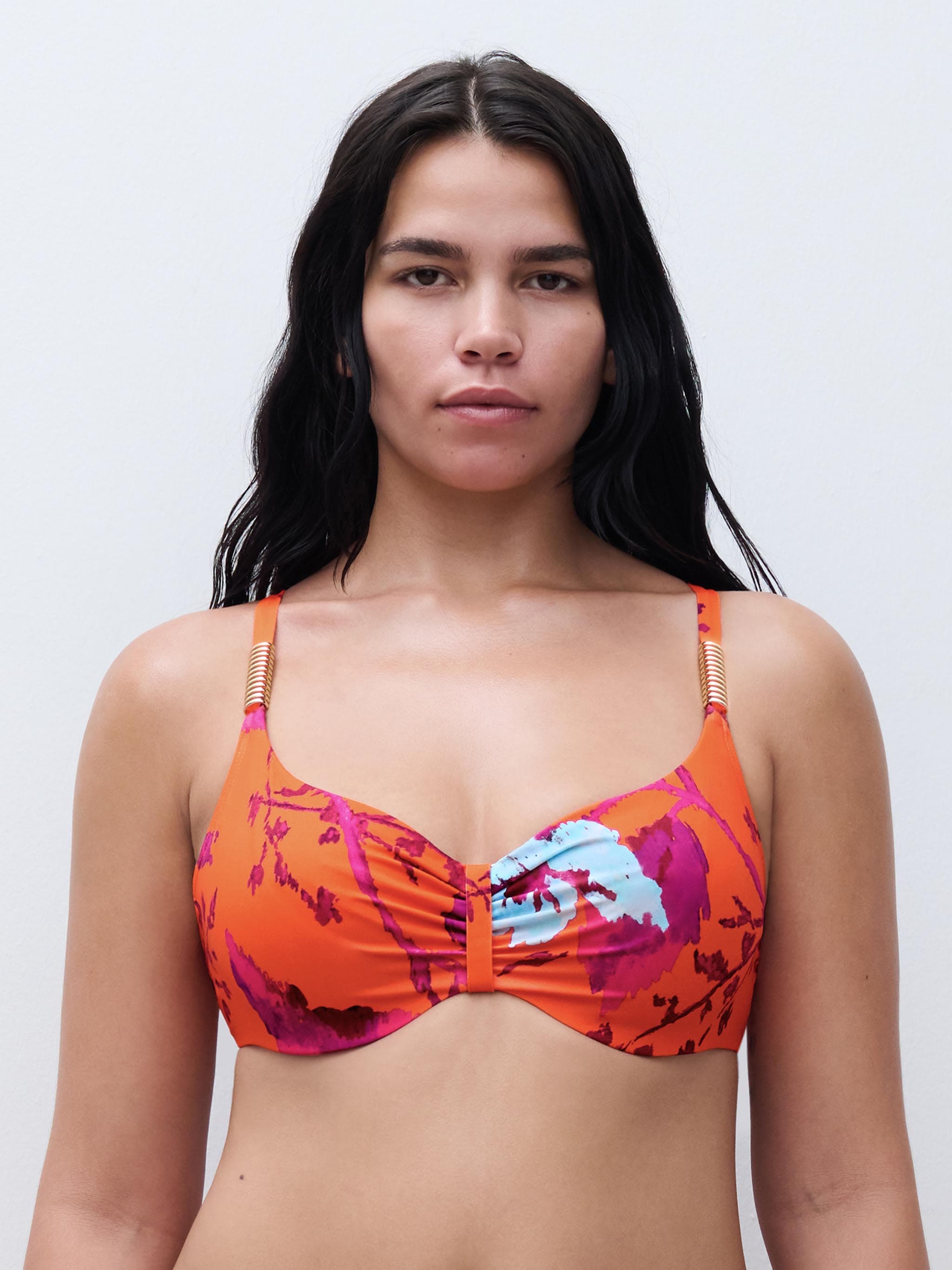 Haut de maillot de bain armatures emboîtant - Painted flowers
