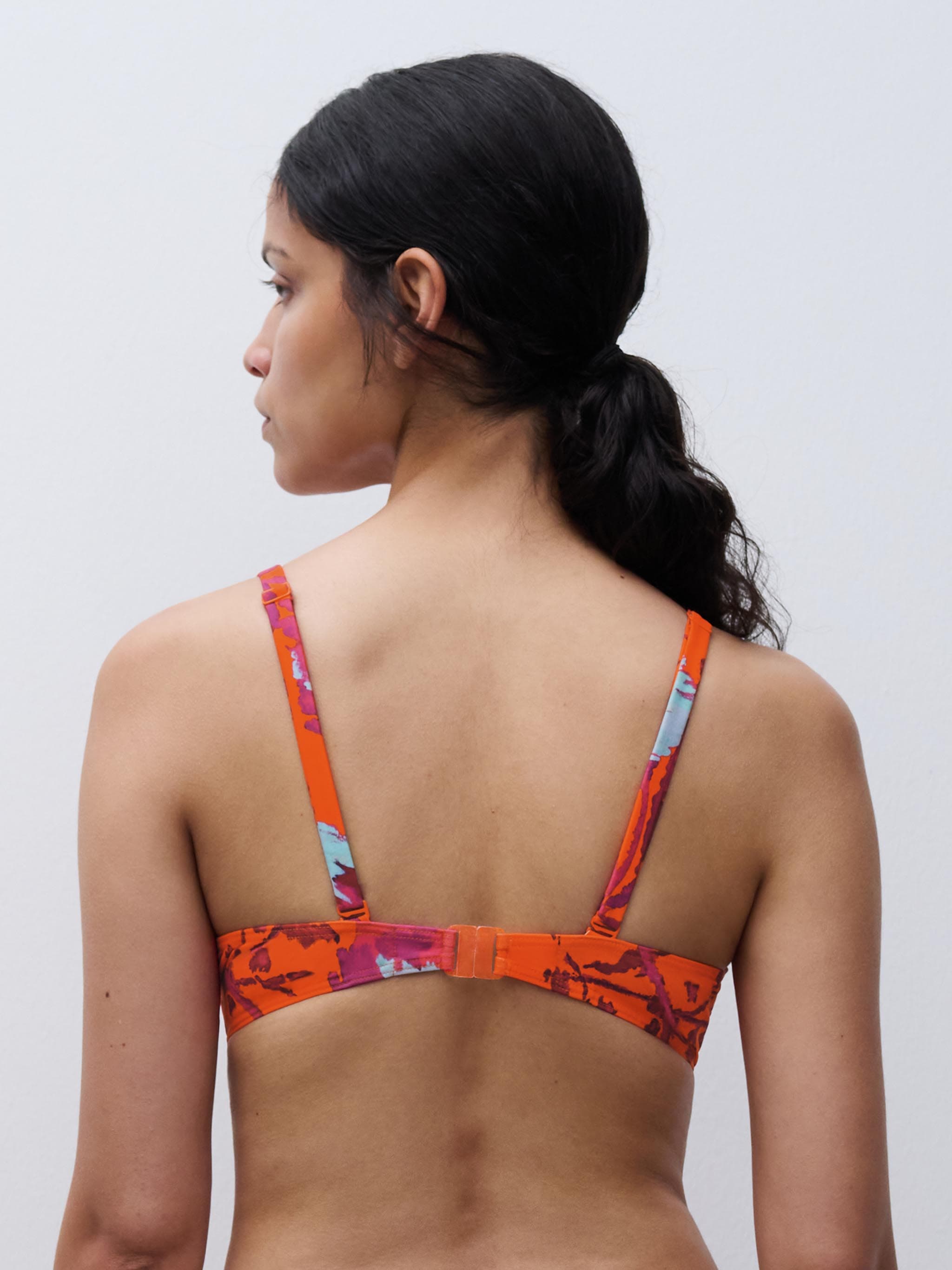 Haut de maillot de bain push-up bretelles multipositions - Painted flowers