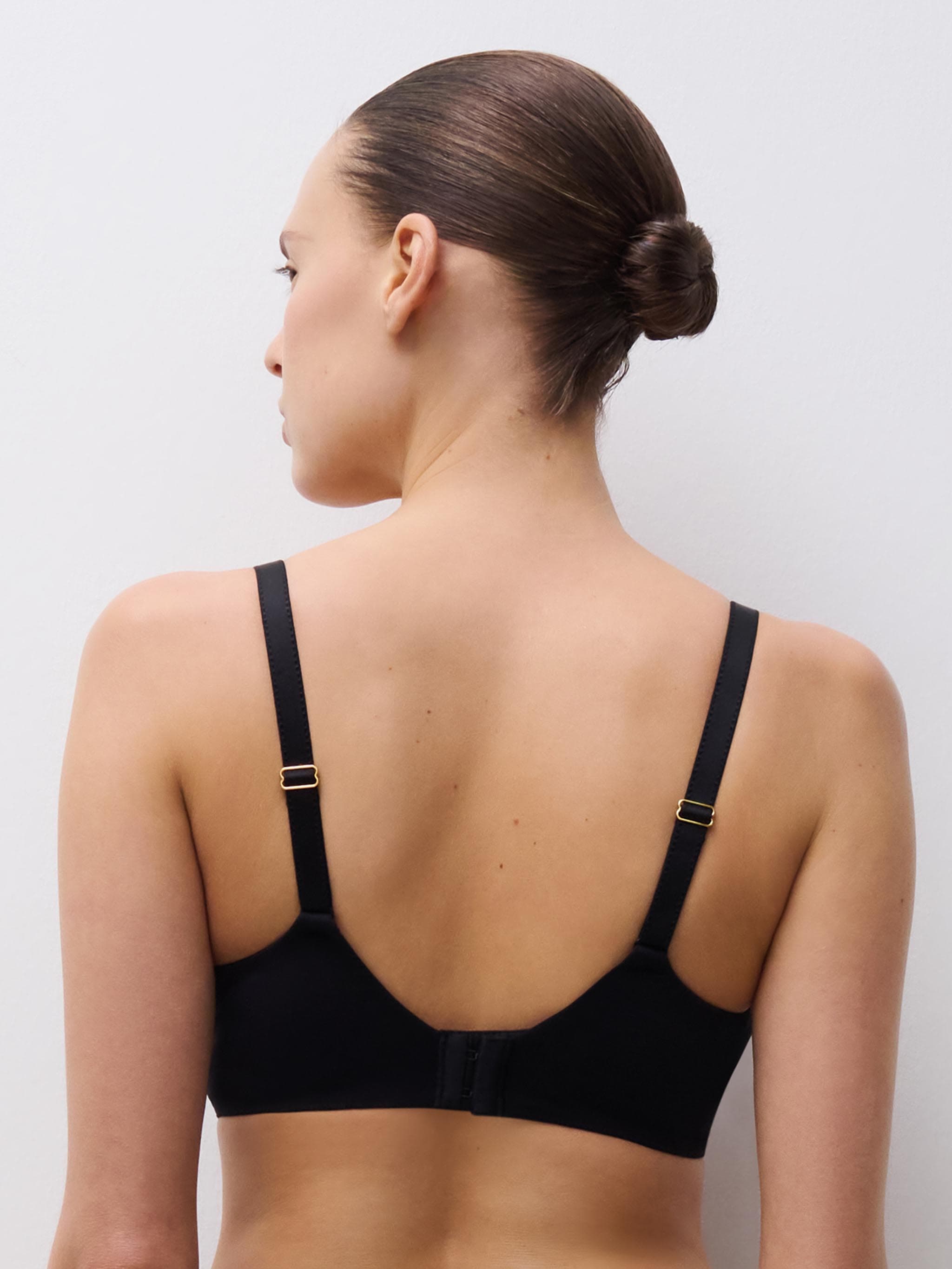 Soutien-gorge coques plongeant - Noir
