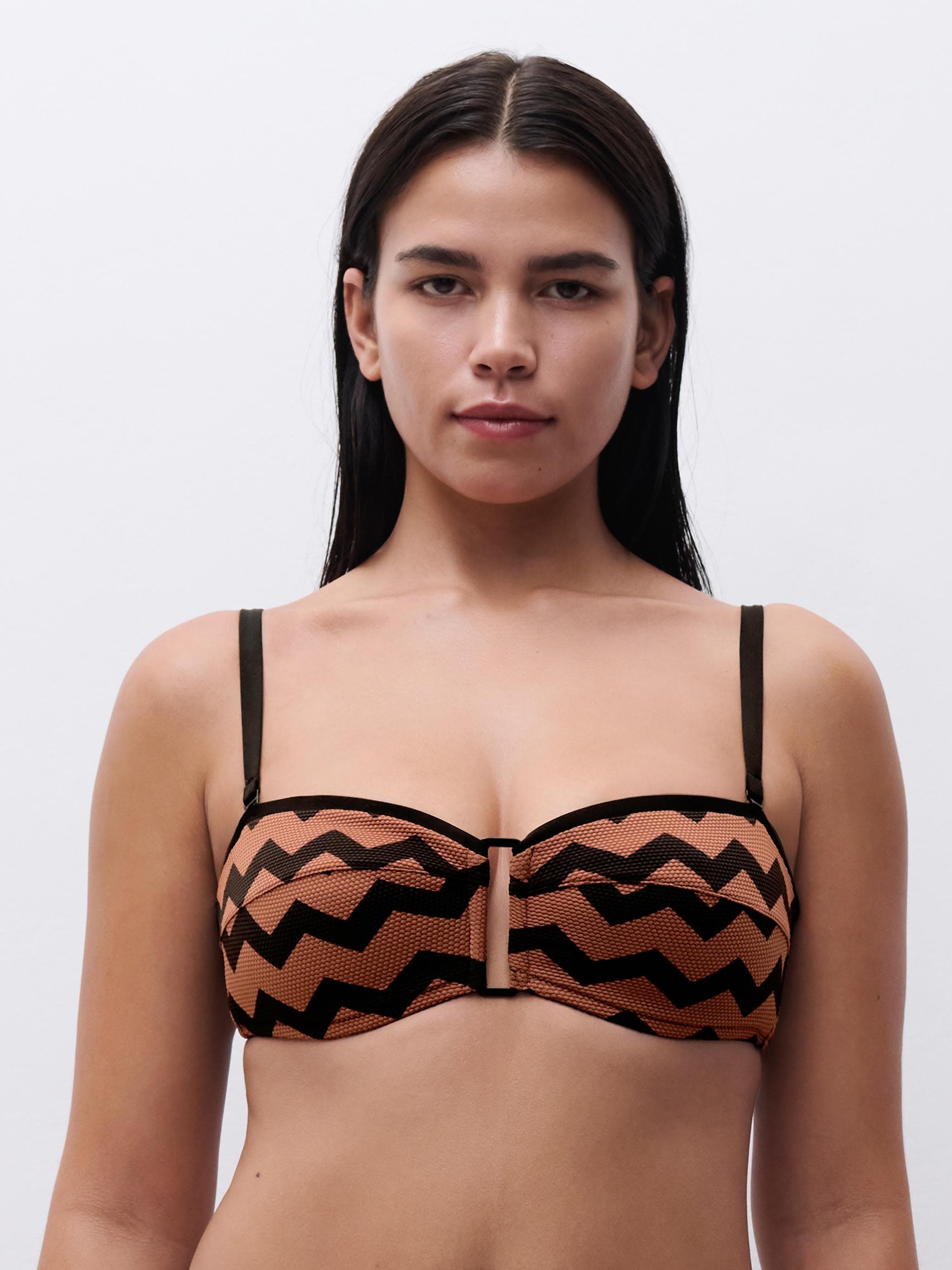 Haut de maillot de bain bandeau coques spacer bretelles amovibles - Terre hypnotique