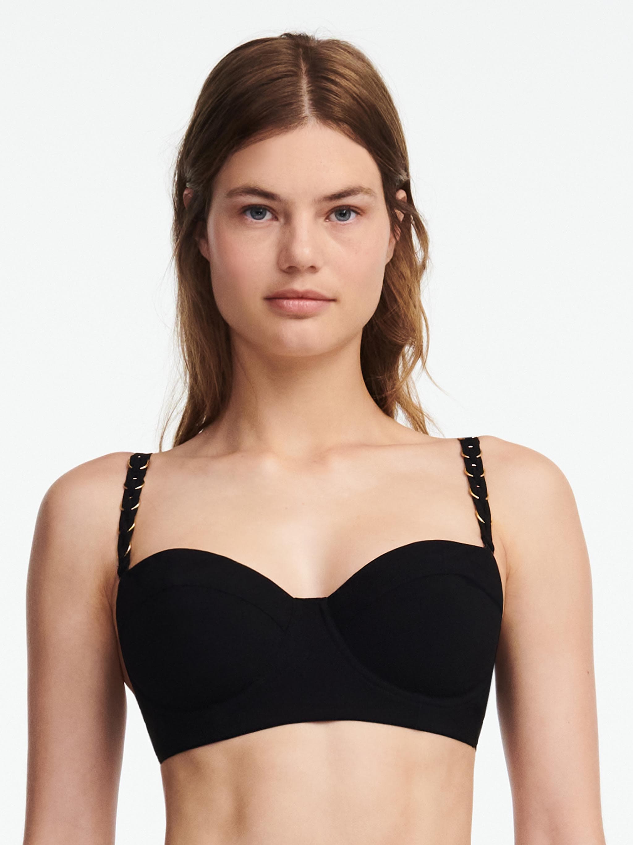Soutien-gorge corbeille bretelles amovibles - Noir