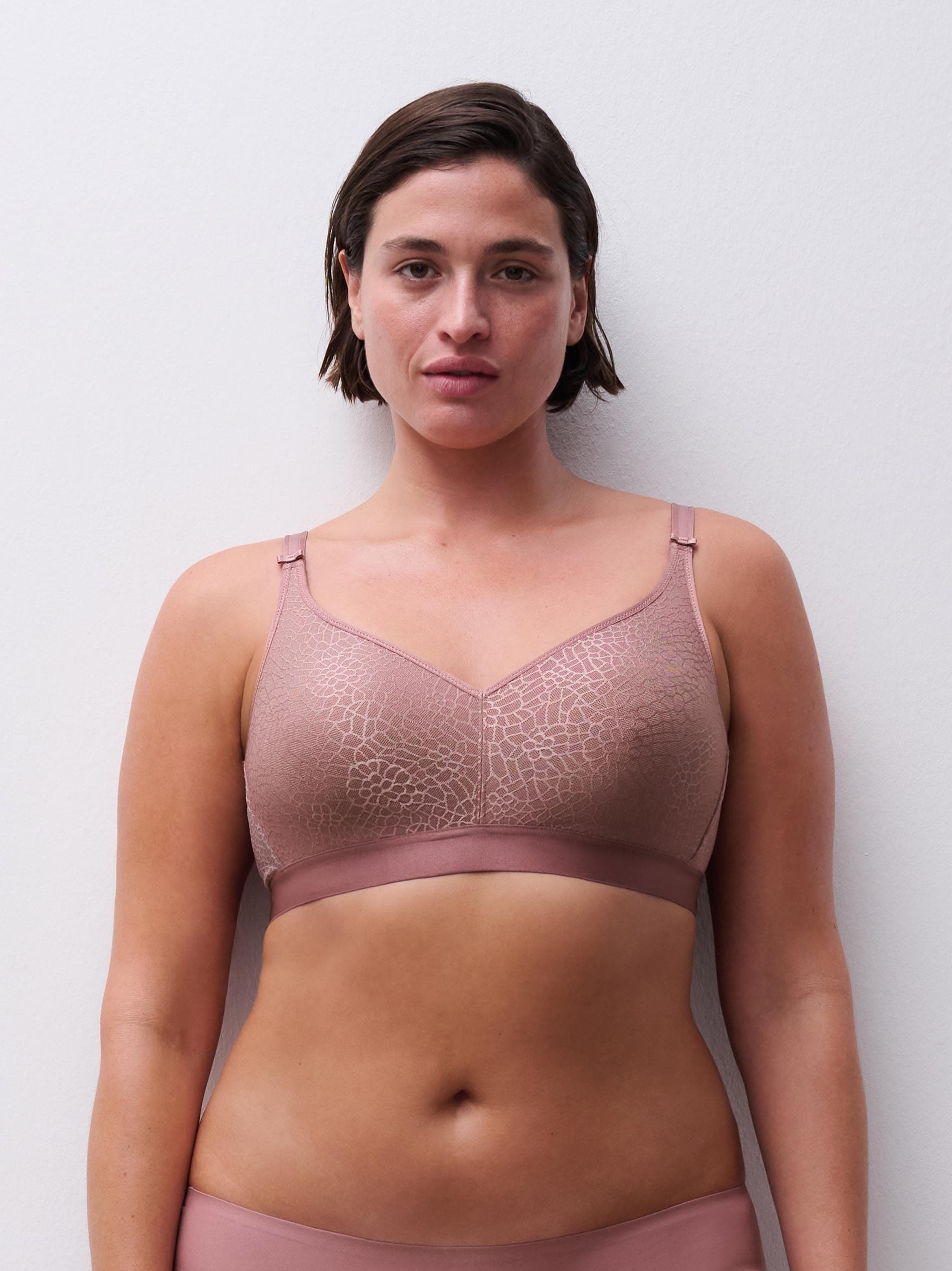 Soutien-gorge sans armature maintien - Rose des bois