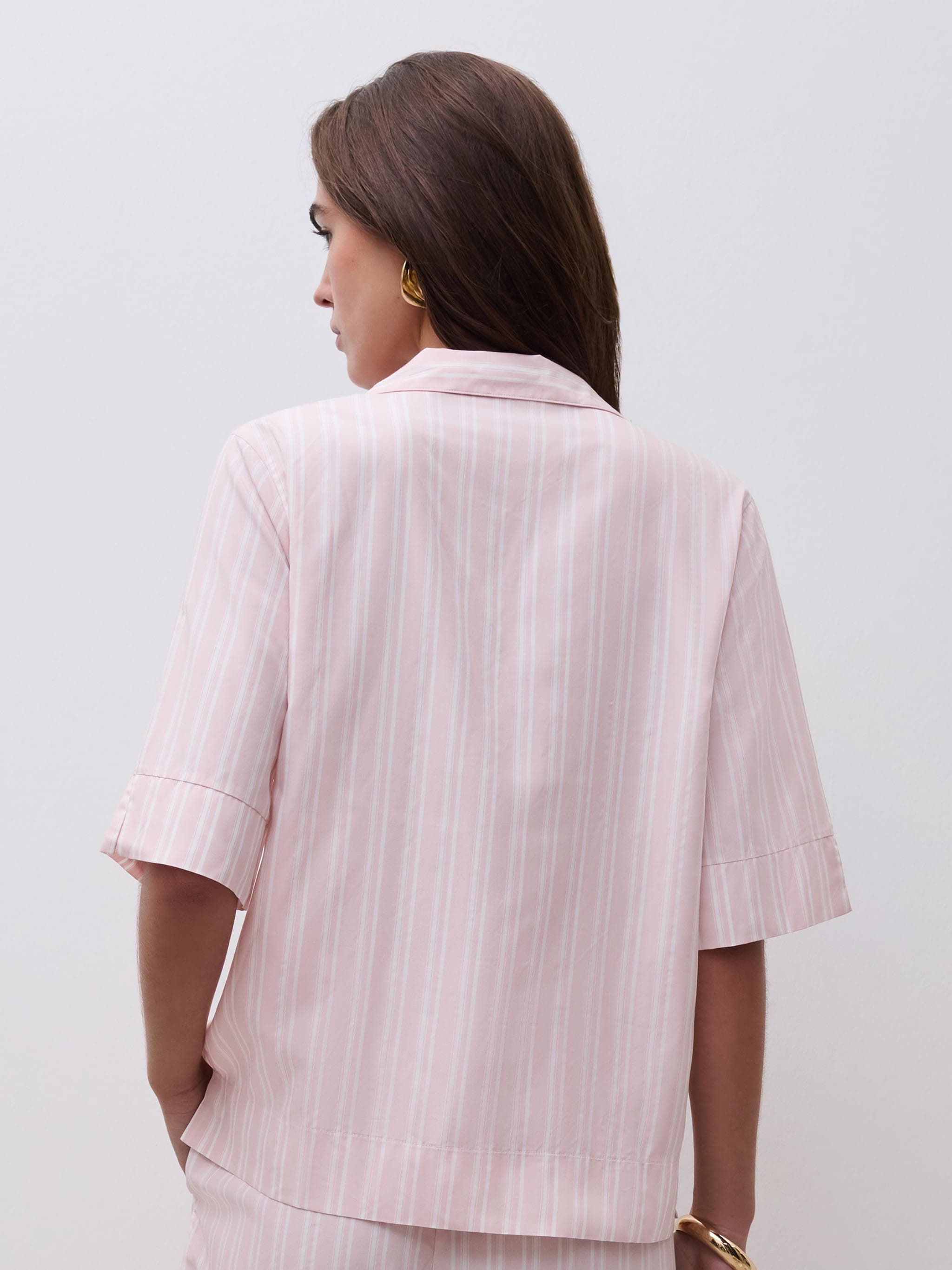 Chemise manches courtes - Jacquard Pink