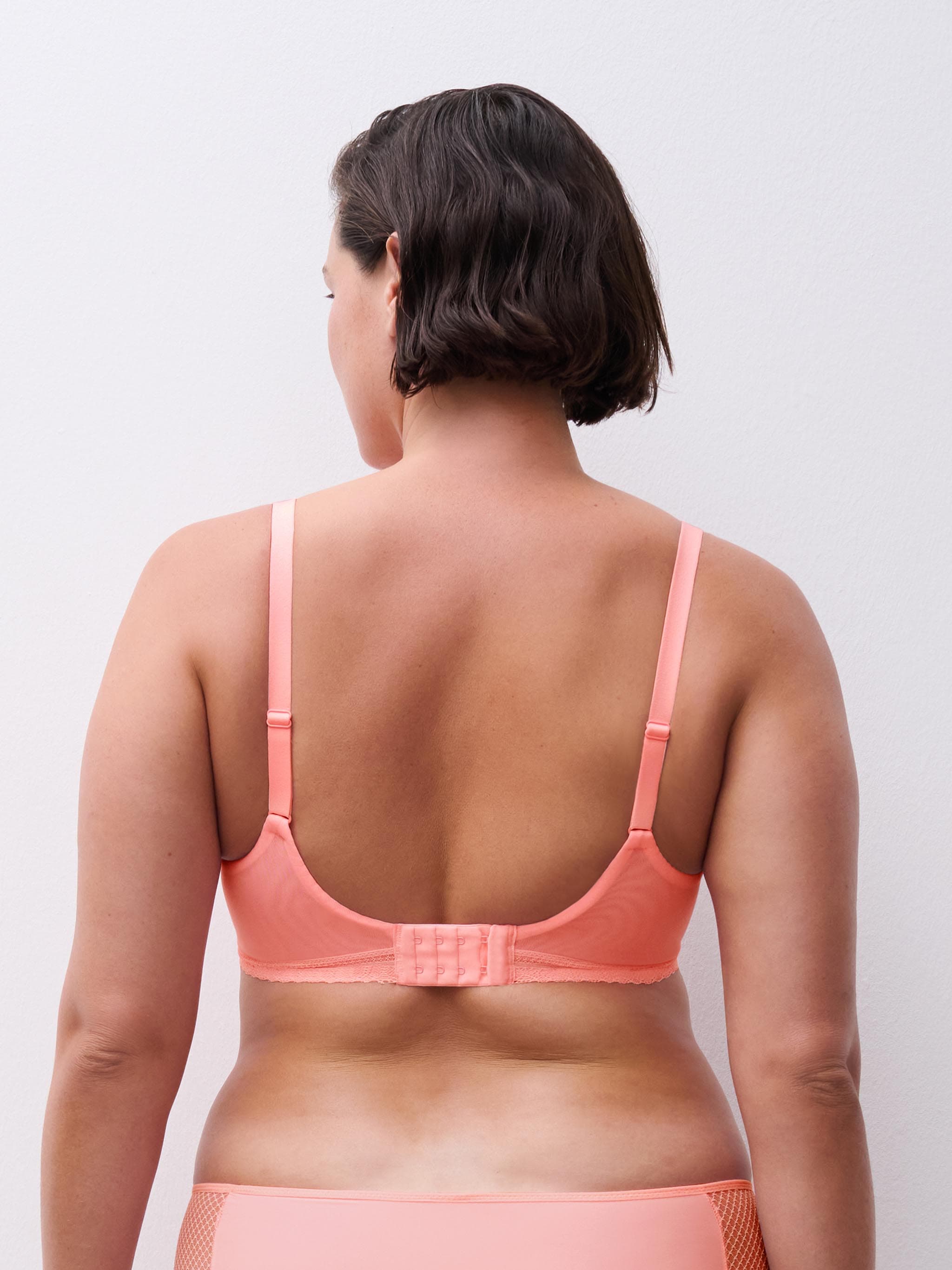 Soutien-gorge coques plongeant - Fluor pink