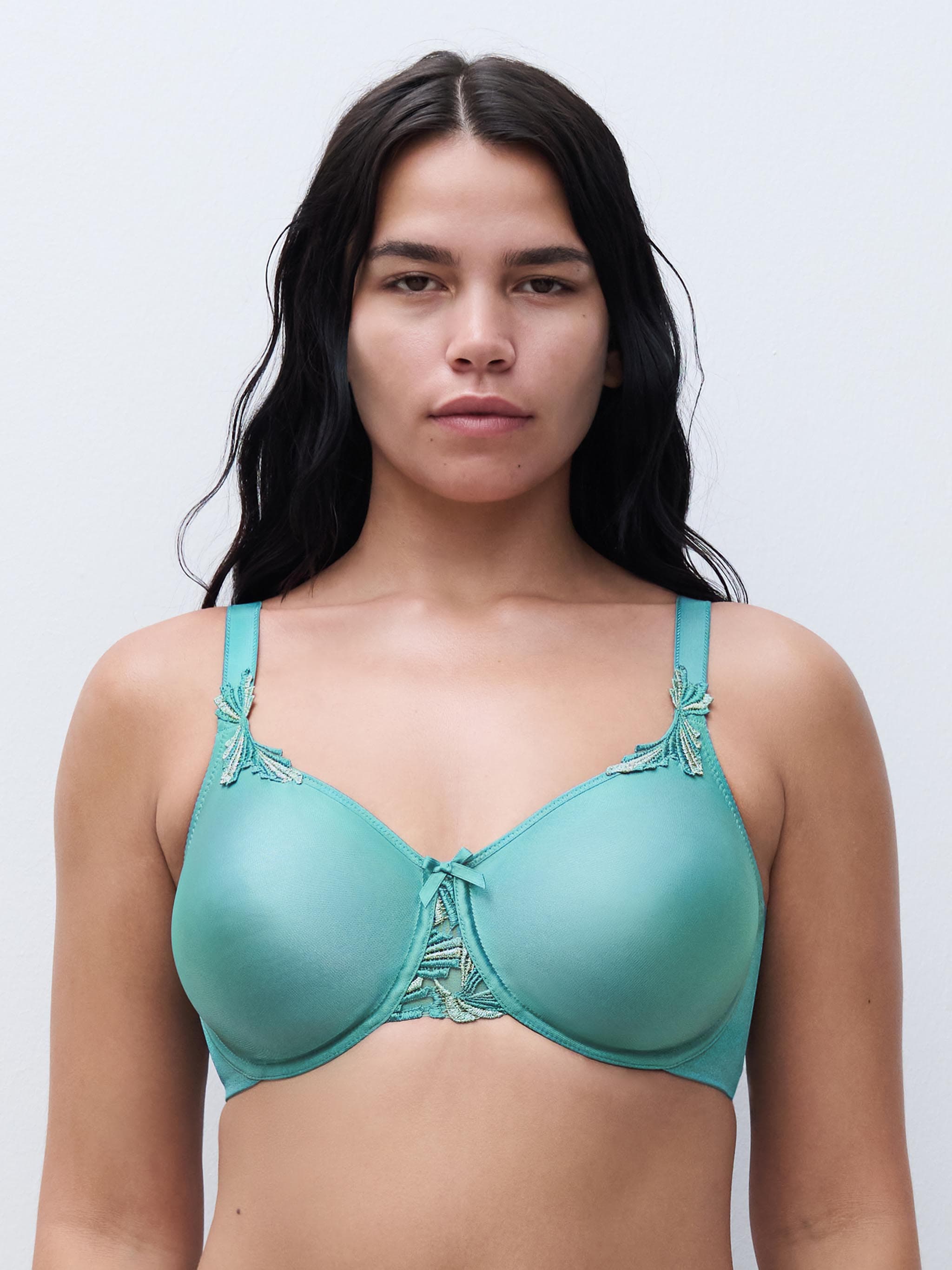 Soutien-gorge moulé emboîtant - Paon Lurex