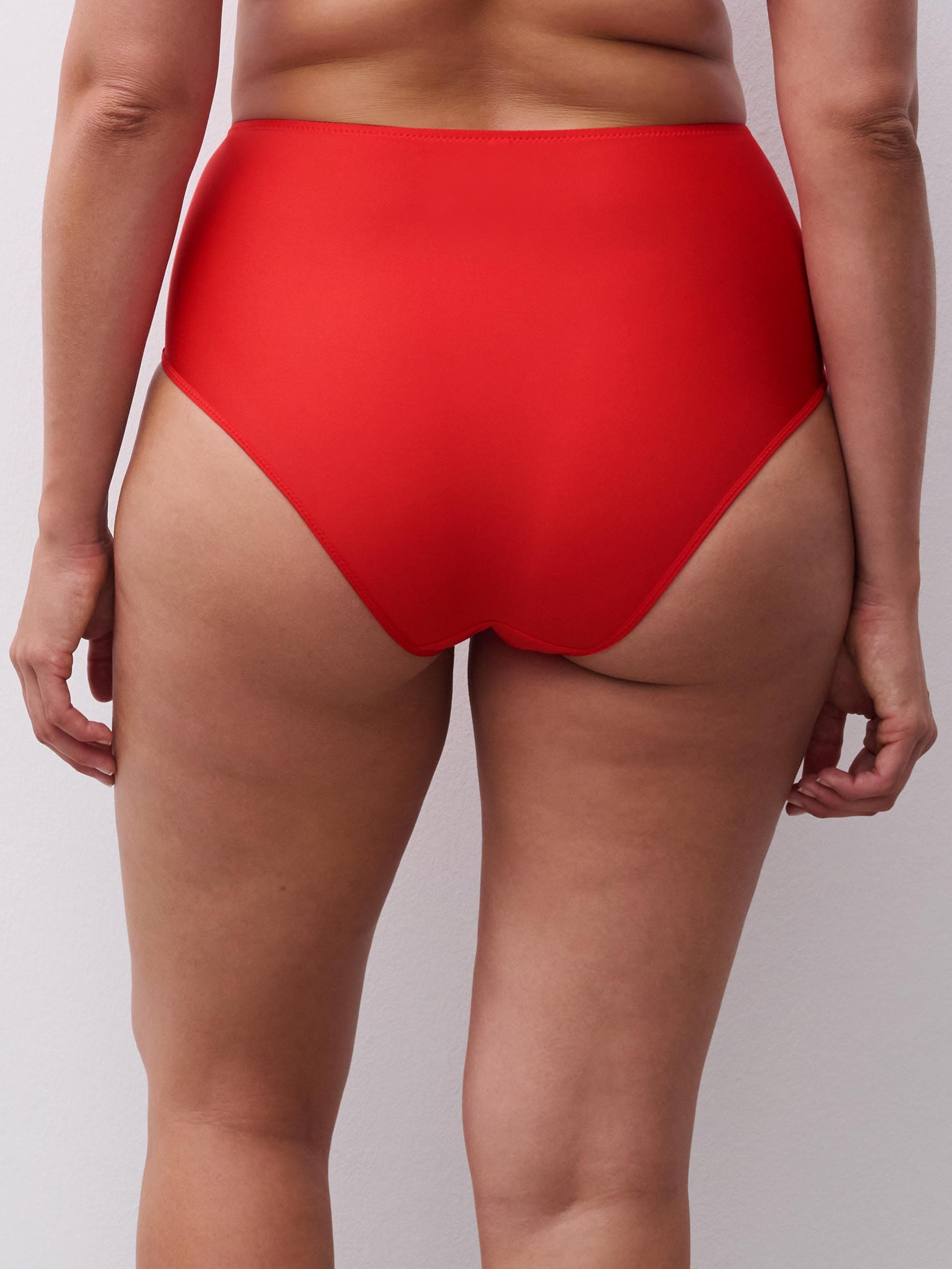 Culotte taille haute - Rouge cocktail