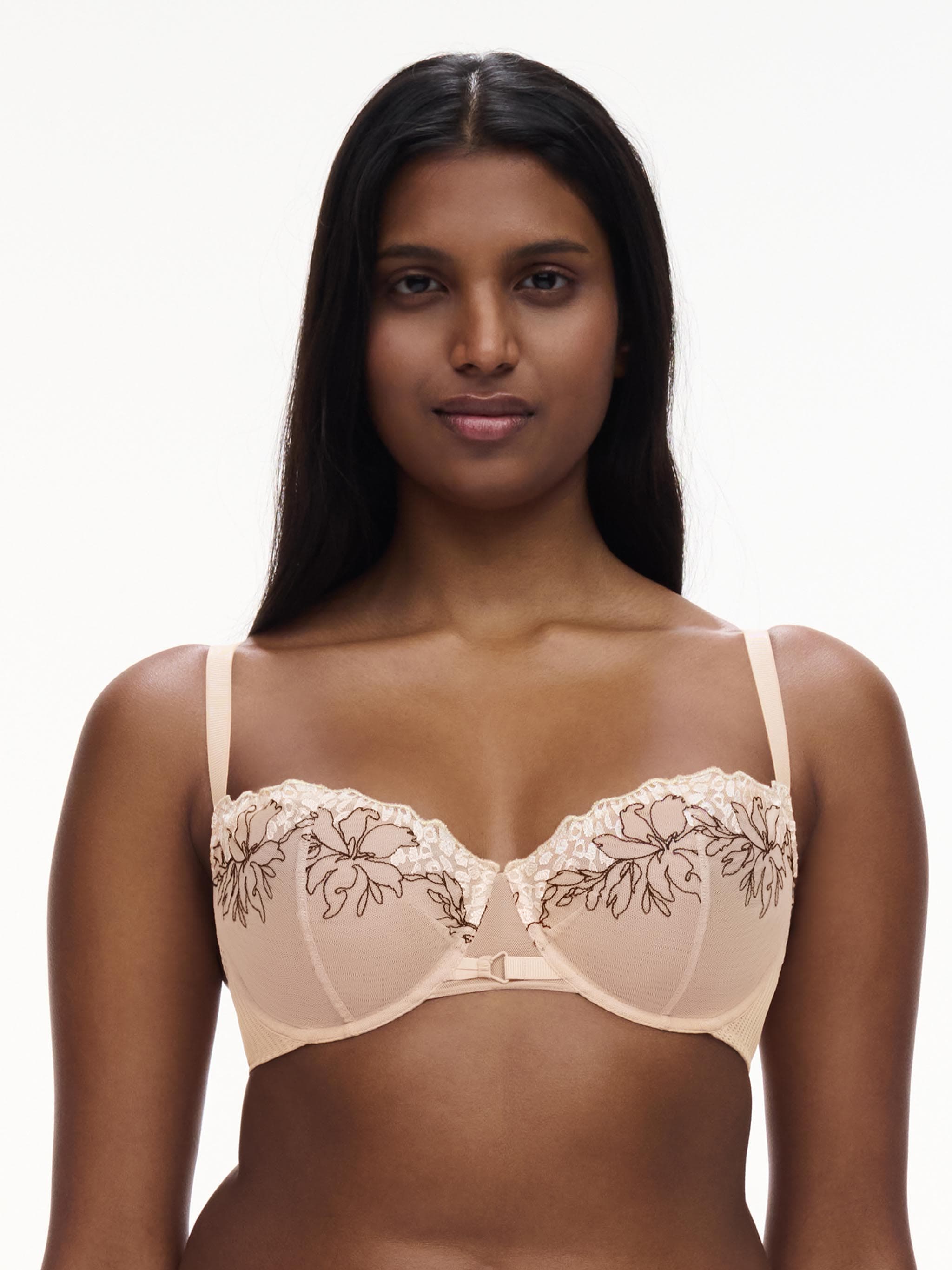 Soutien-gorge corbeille - Beige / Noir