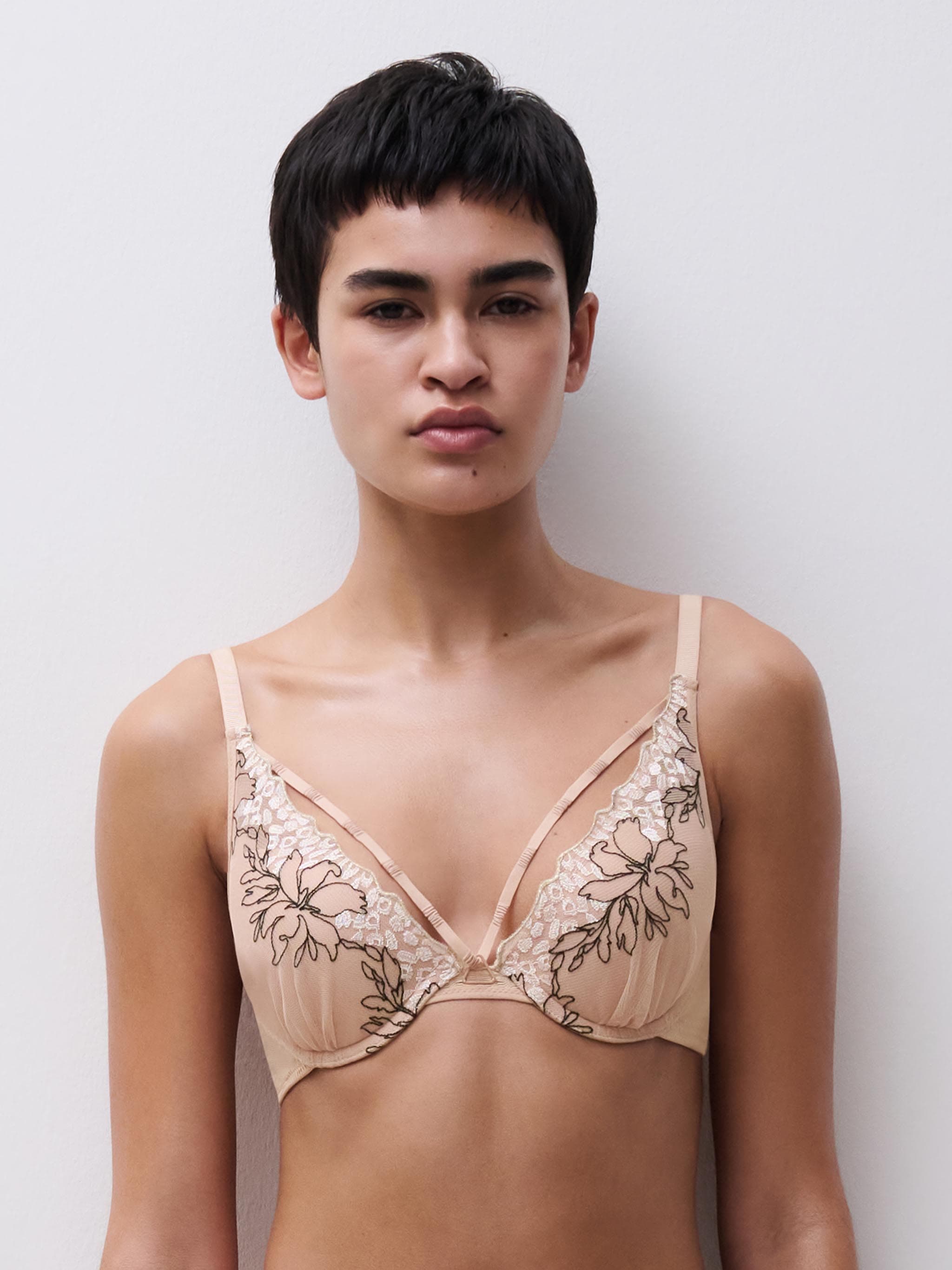Soutien-gorge coques push-up - Beige / Noir