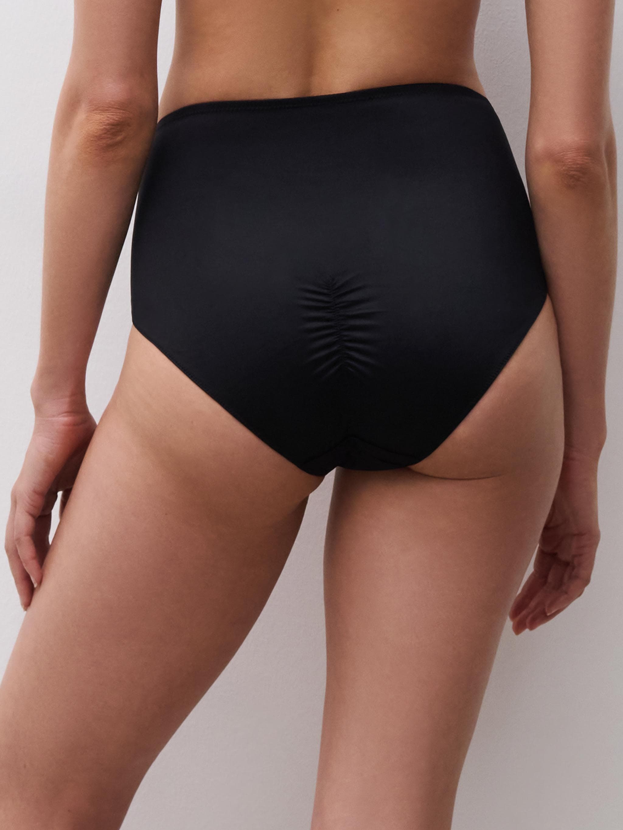 Culotte taille haute - Noir / Beige doré