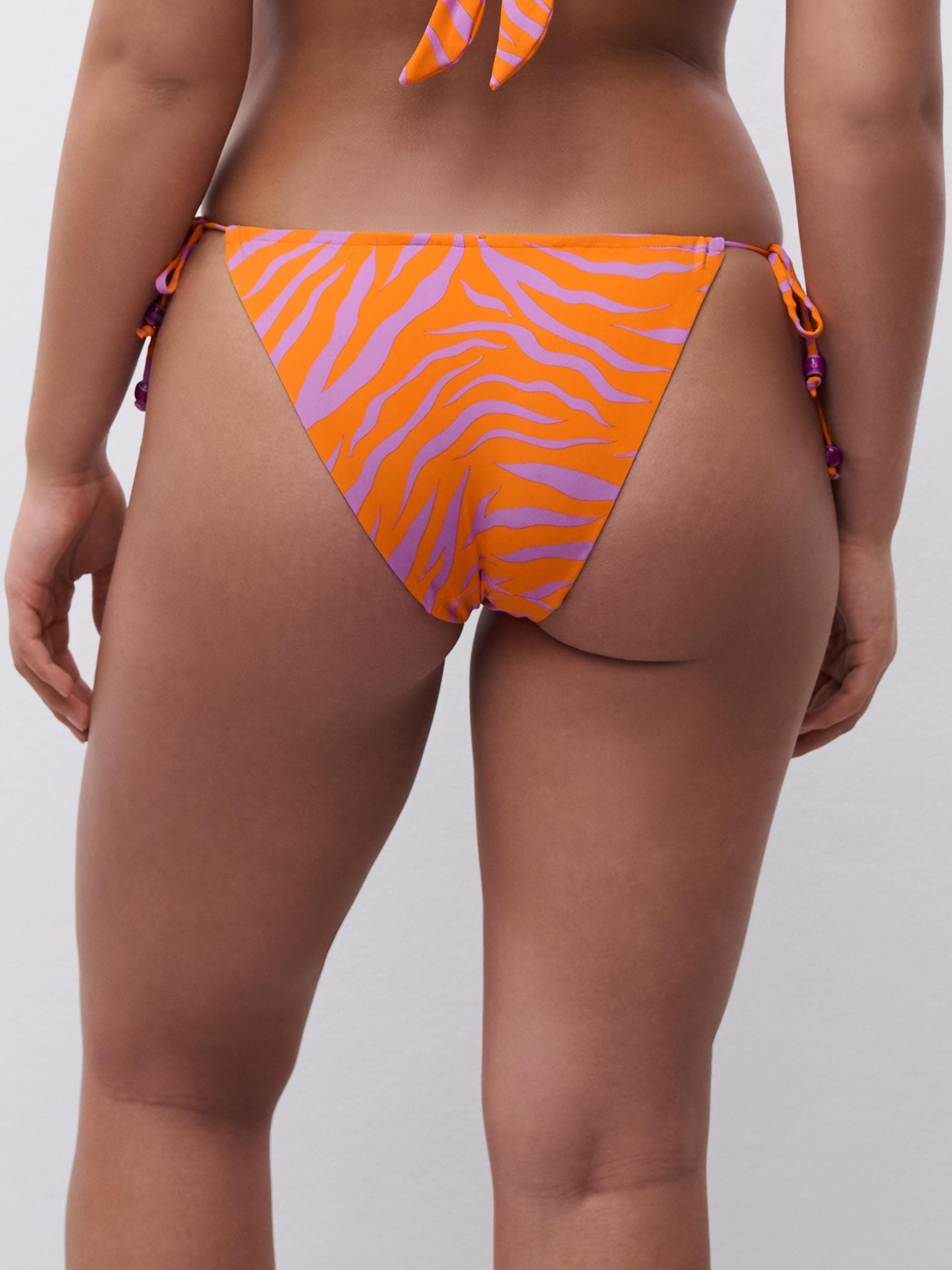 Bikini - Imprimé Zebre Orange/Mauve