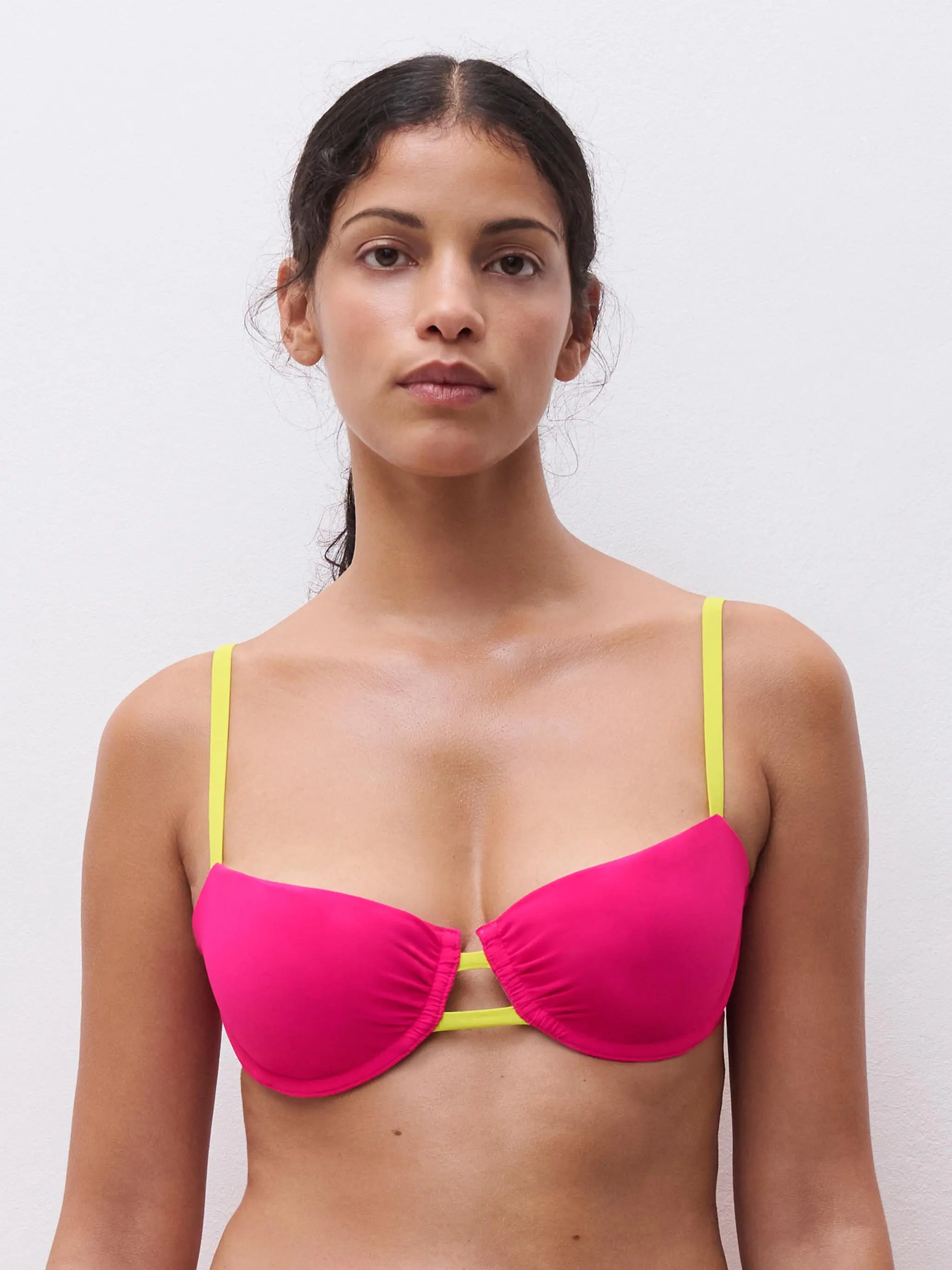 Haut de maillot de bain corbeille - Rose Framboise