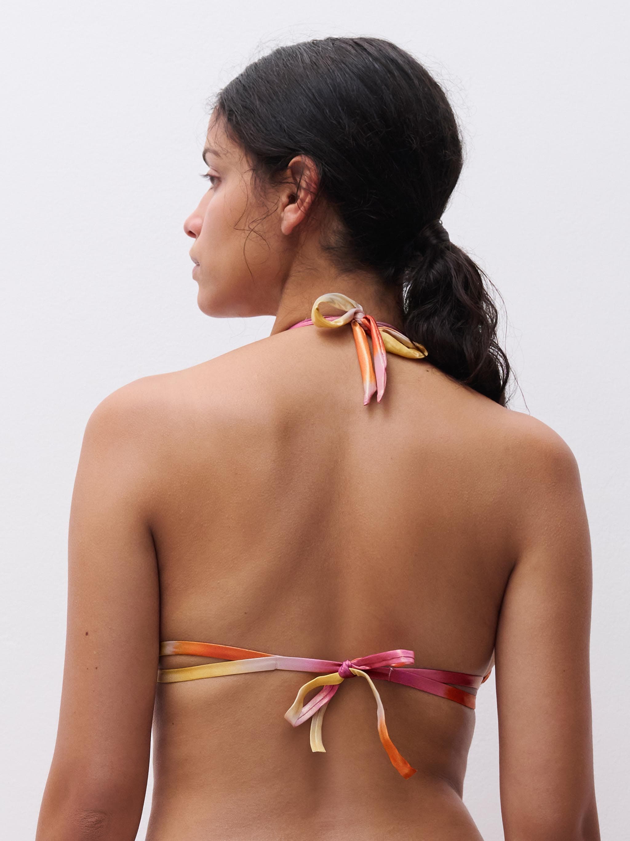 Haut de maillot de bain sans armature triangle coques spacer amovibles - Crème glacée