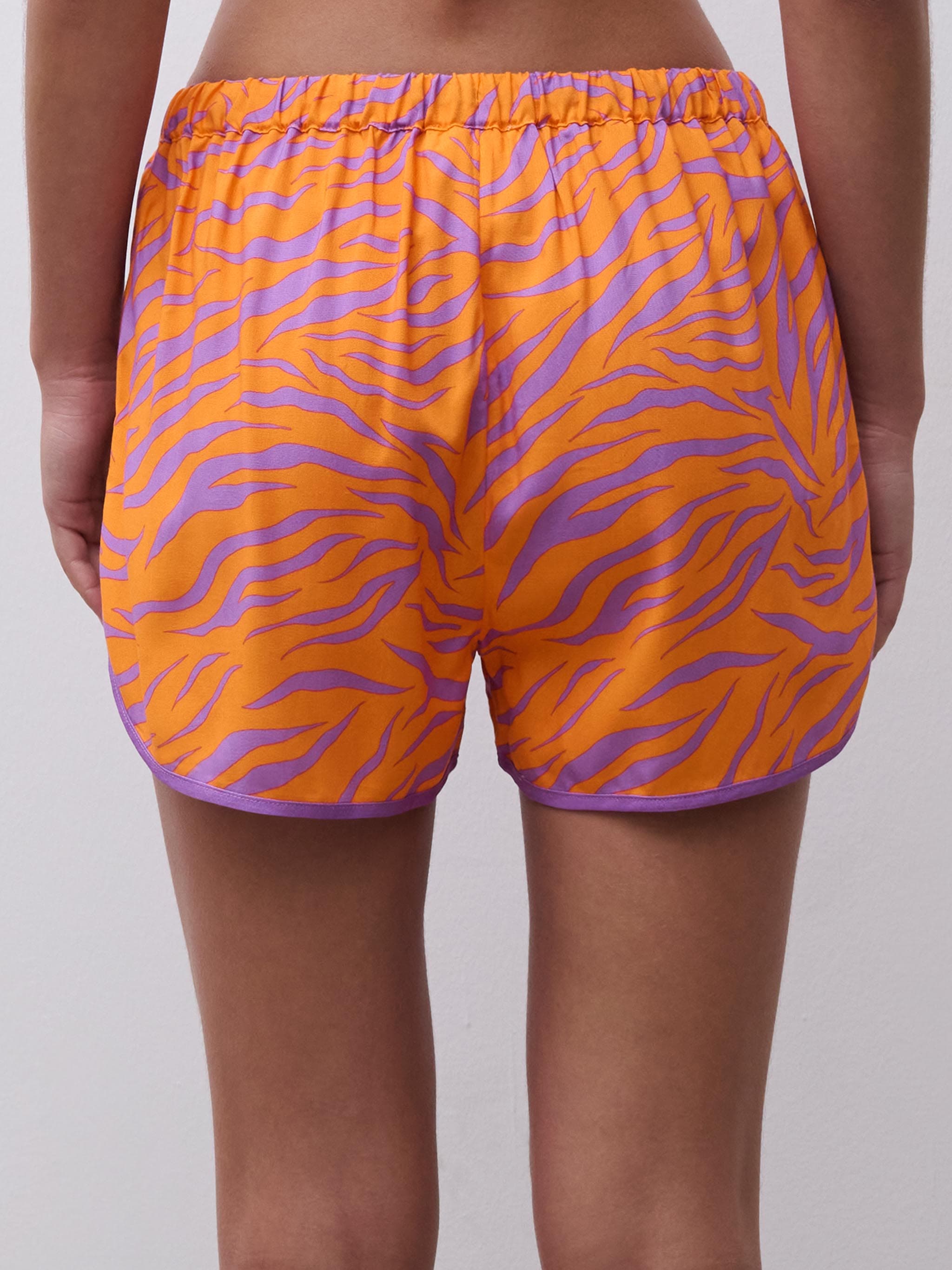 Short - Imprimé Zebre Orange/Mauve