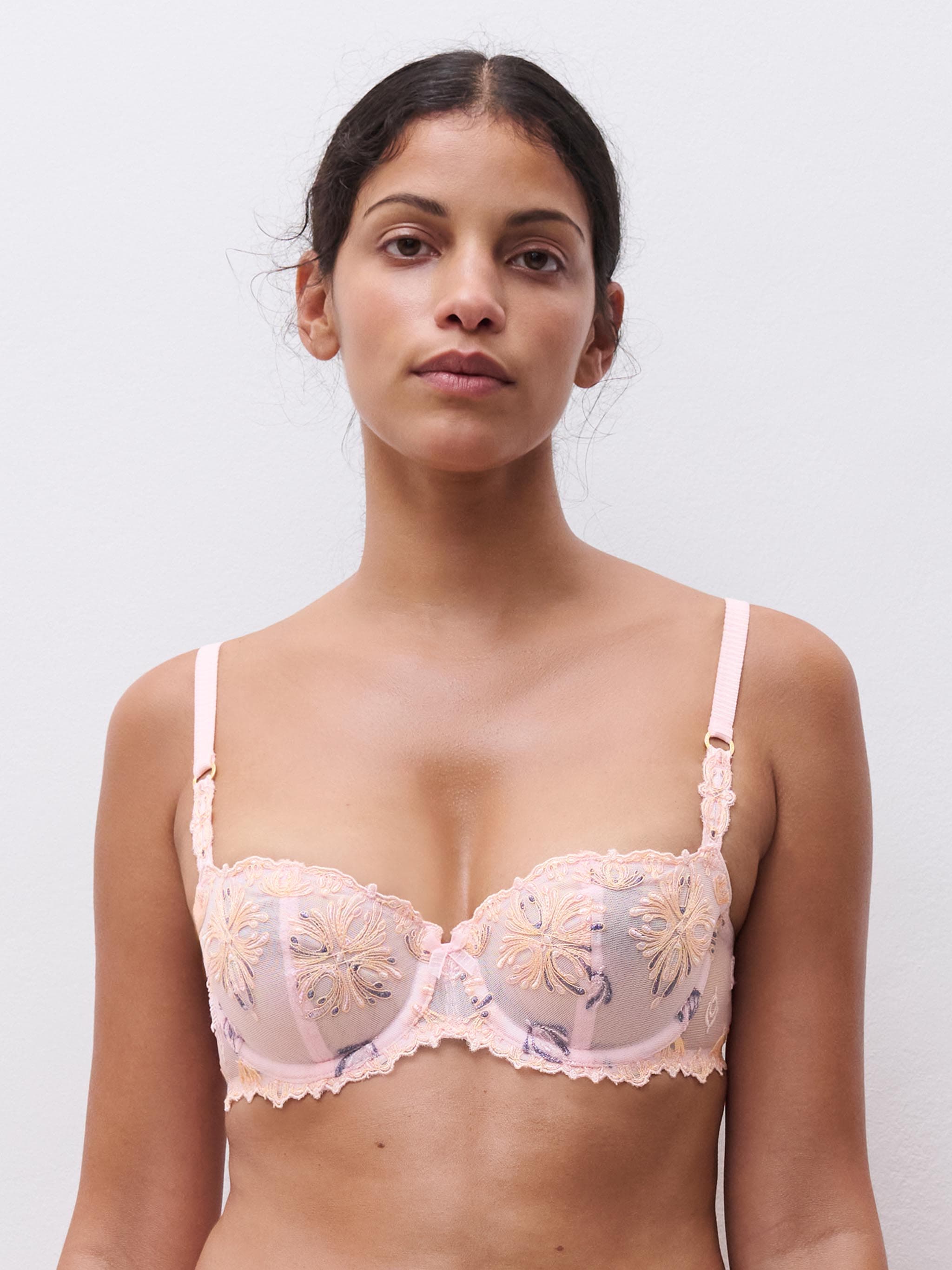 Soutien-gorge corbeille - Rose Nymphéa multico