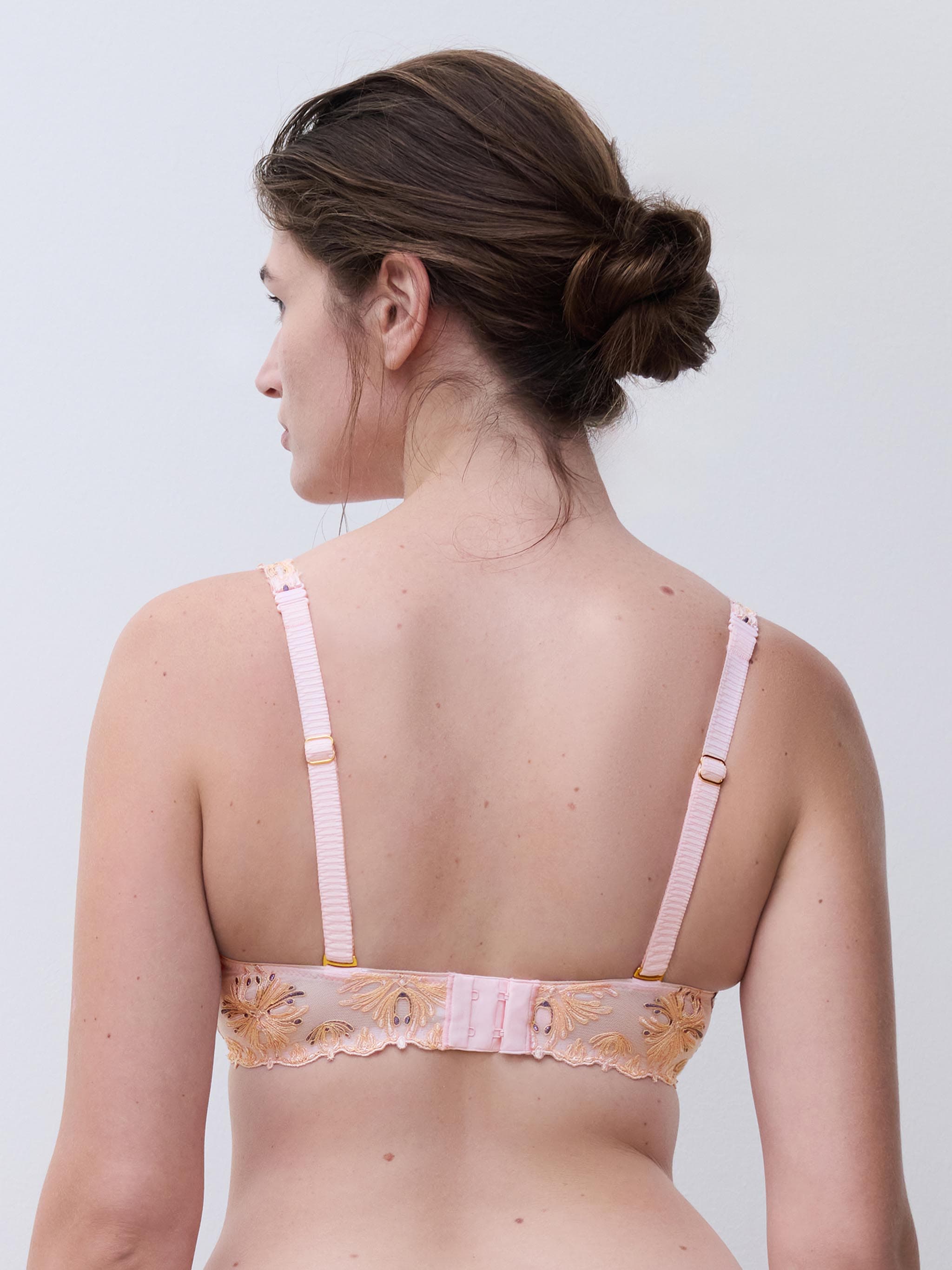 Soutien-gorge mémoire de forme emboîtant - Rose Nymphéa multico