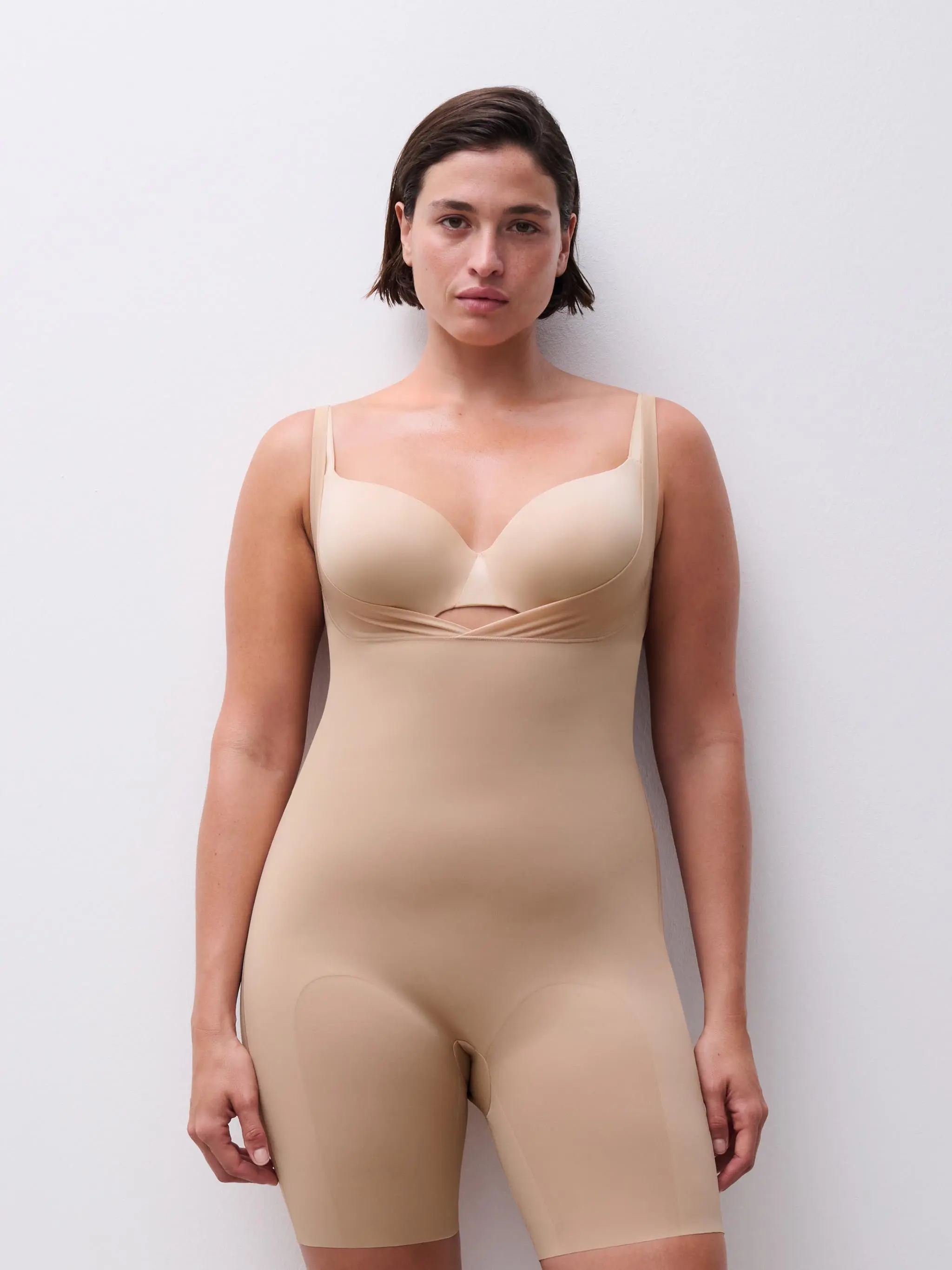 Combinaison gainante sous poitrine - Nude