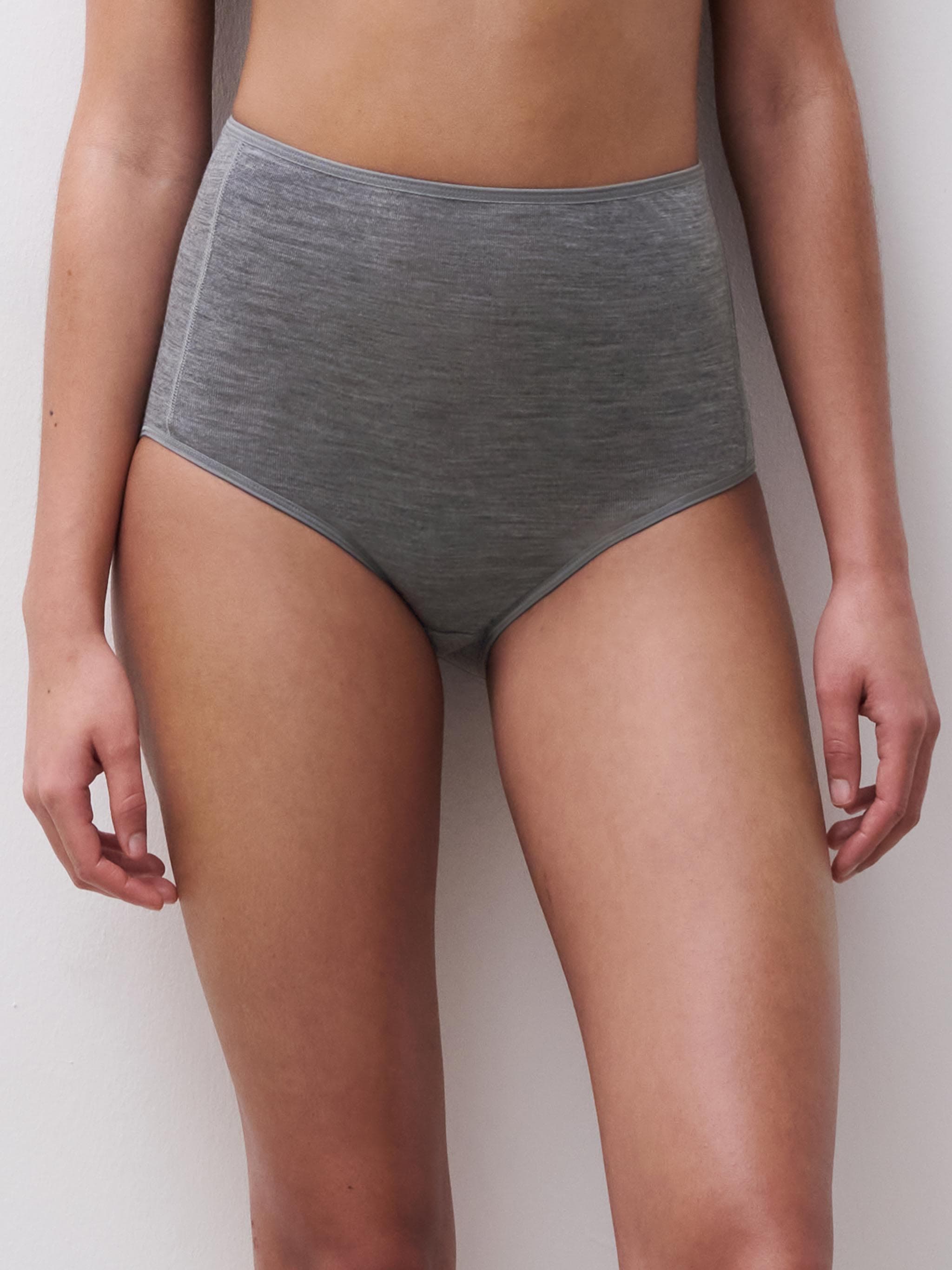 Culotte taille haute - Gris chiné