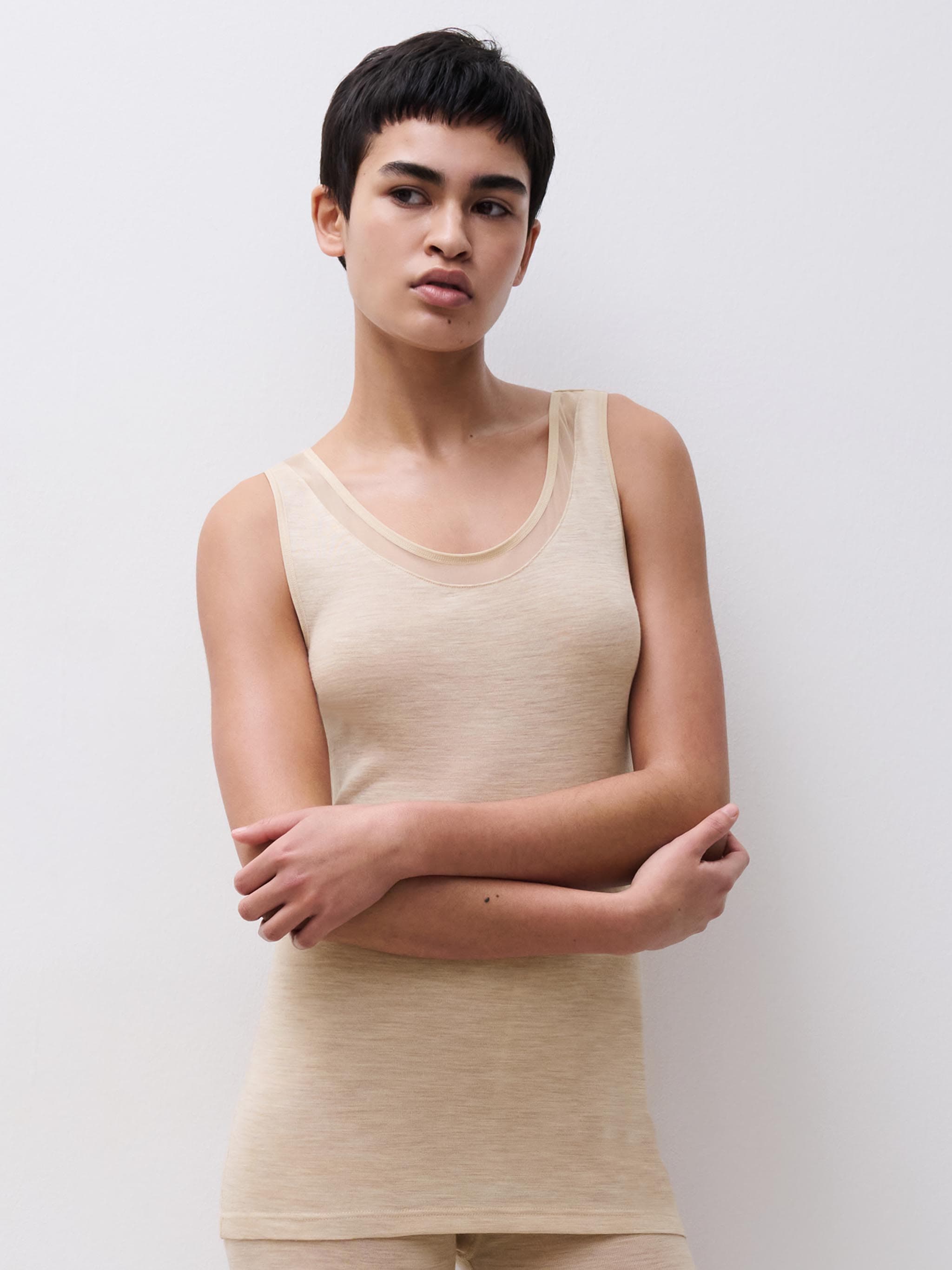 Débardeur - Beige Chiné