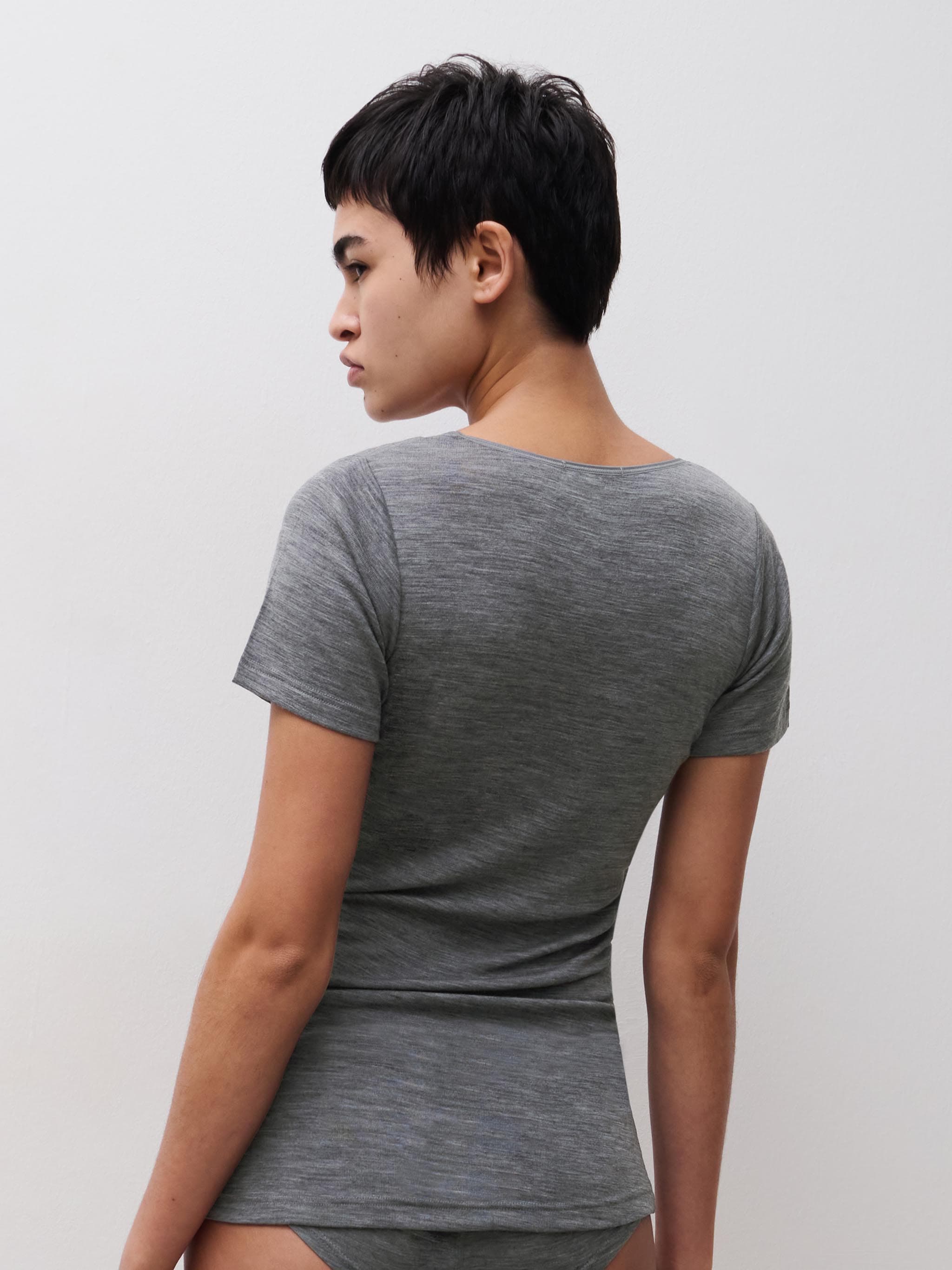 T-shirt manches courtes - Gris chiné