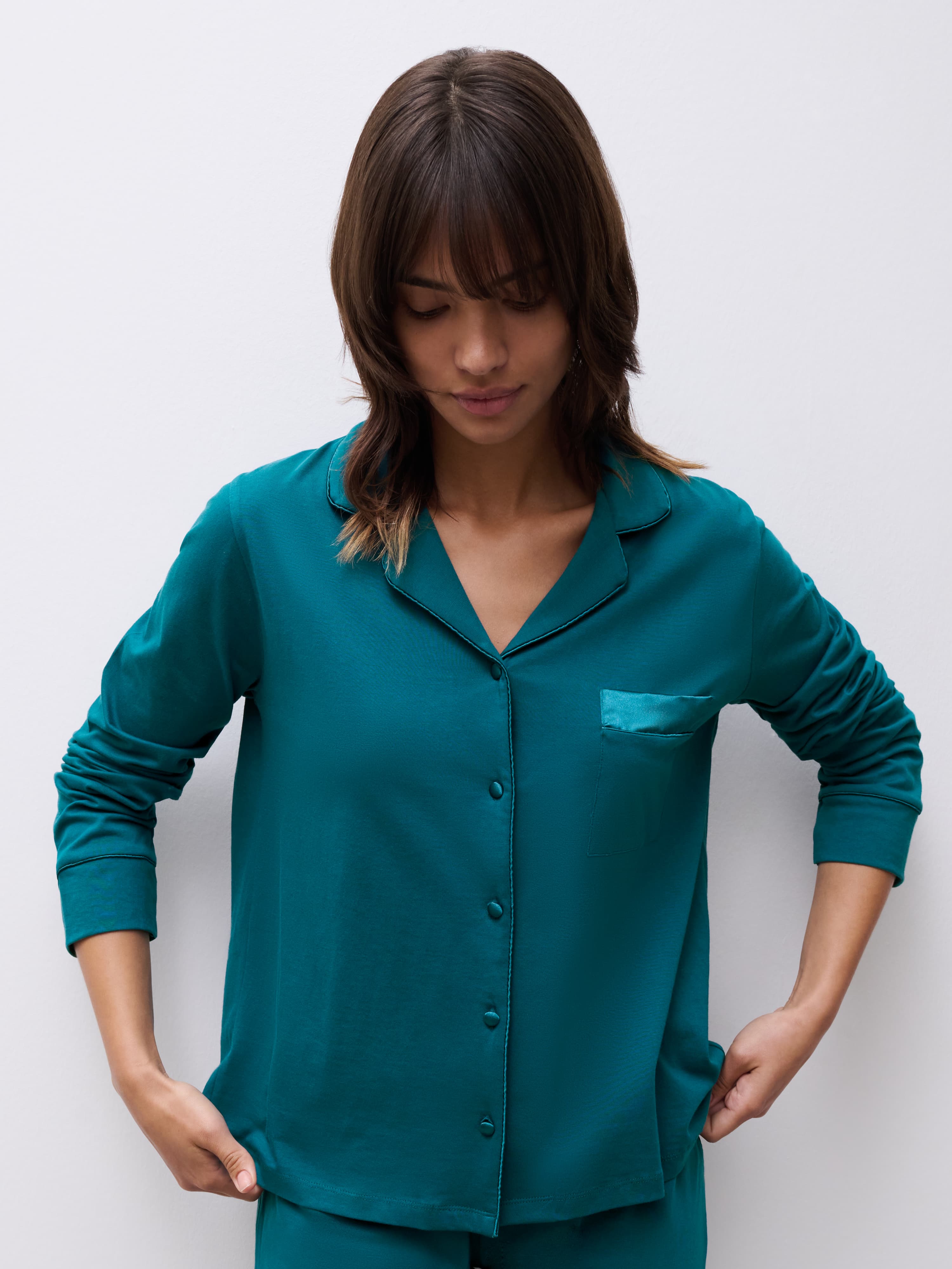 Chemise manches longues - Vert Orient