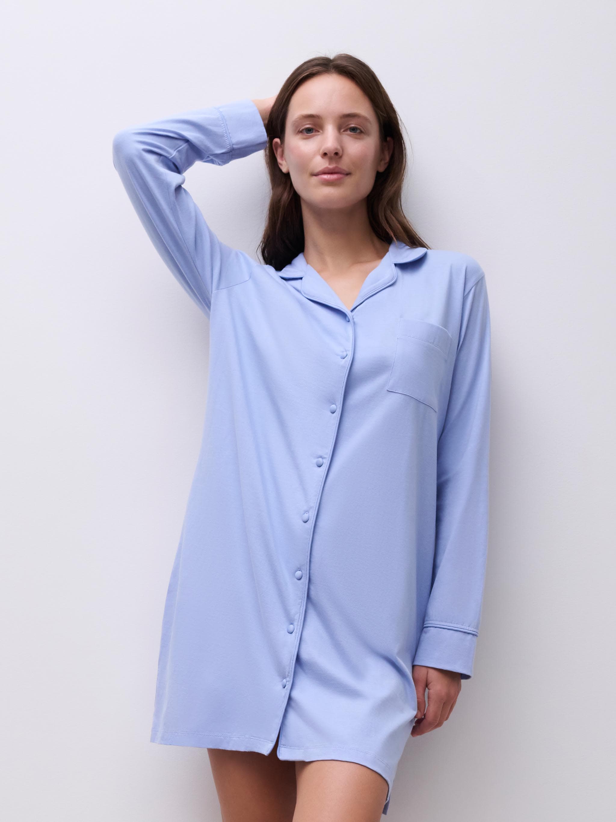 Robe manches longues - Bleu Alizée