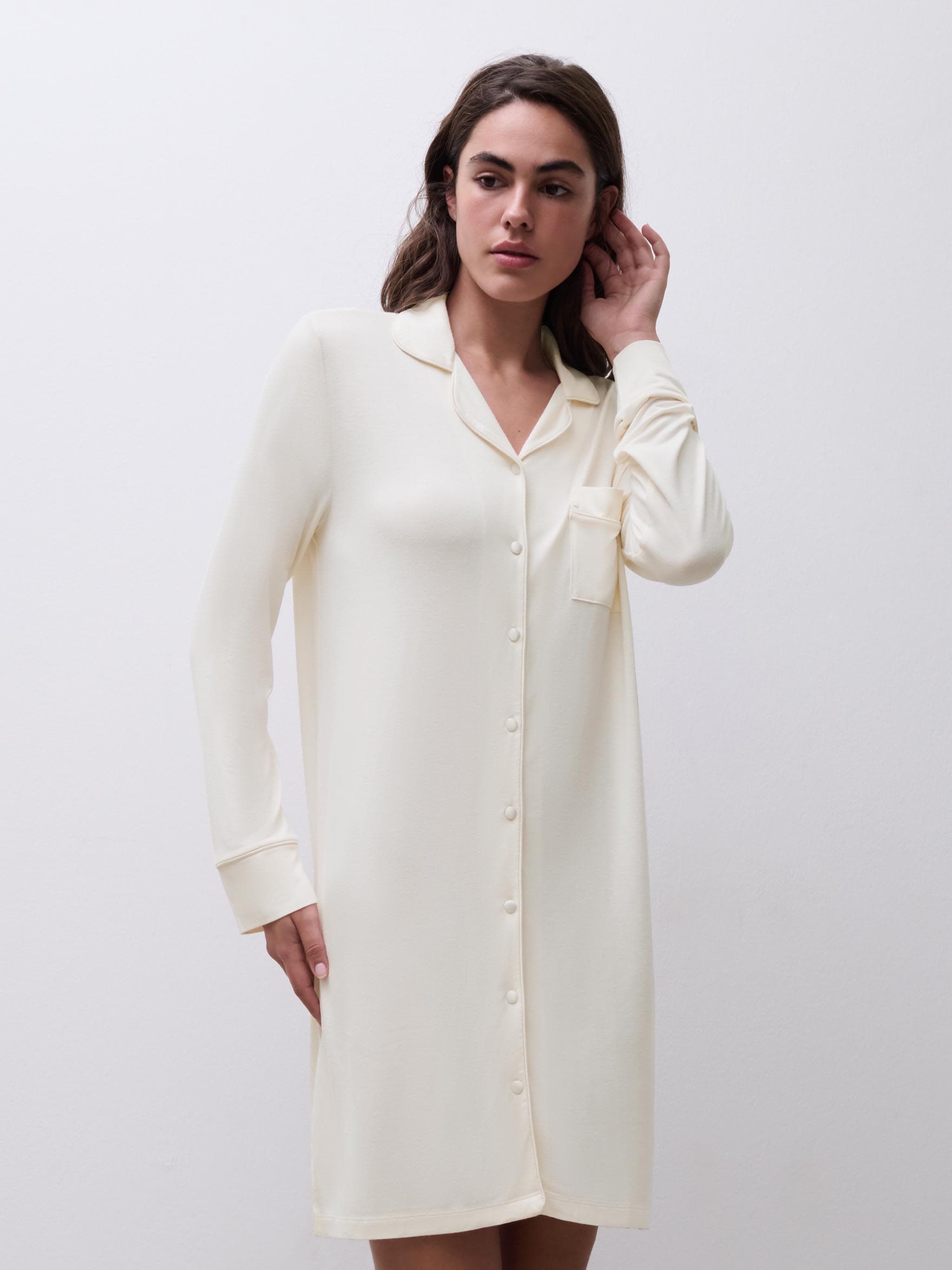Chemise de nuit manche longue - Aigrette
