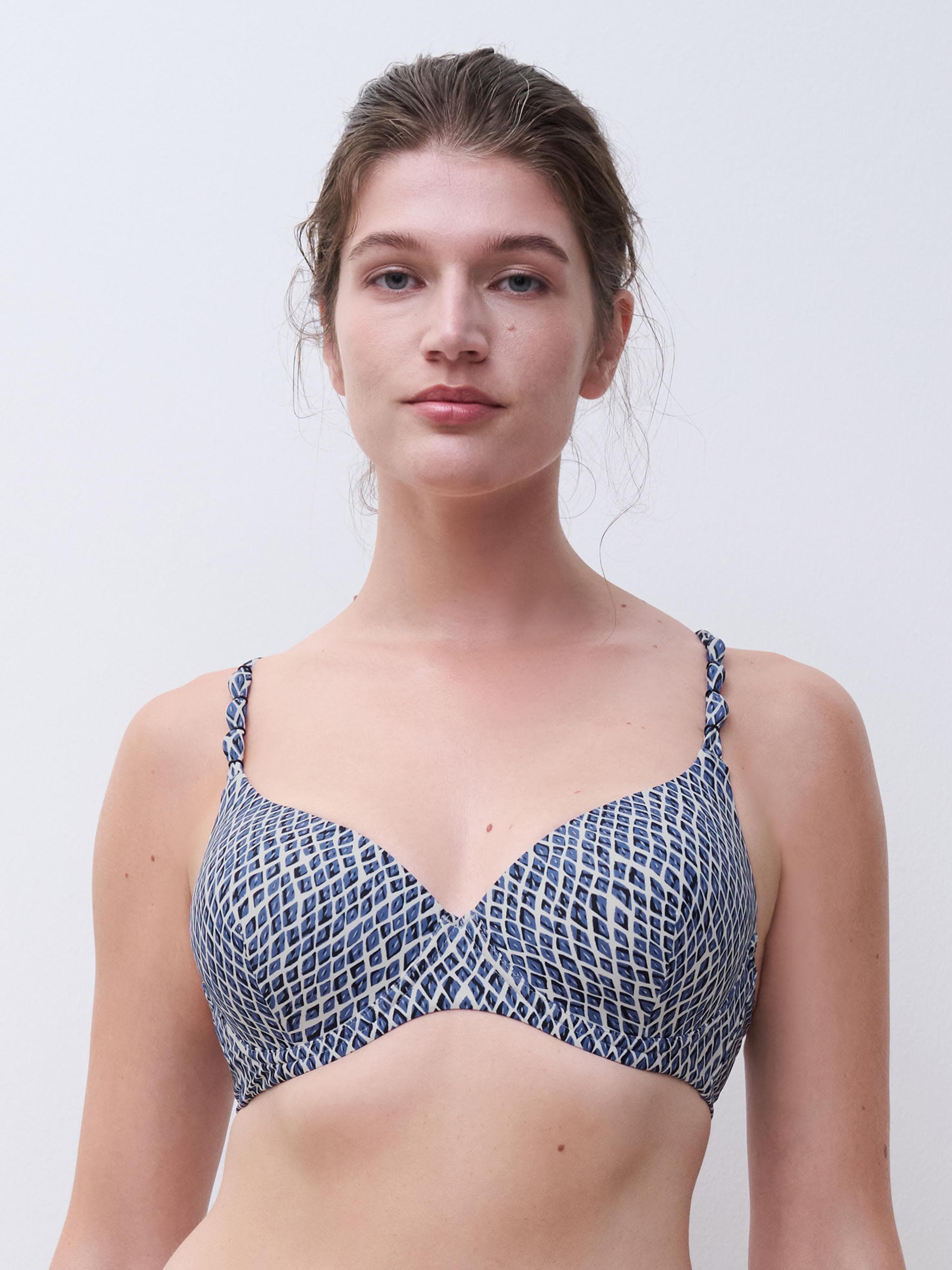 Haut de maillot de bain coques - Bleu reptile