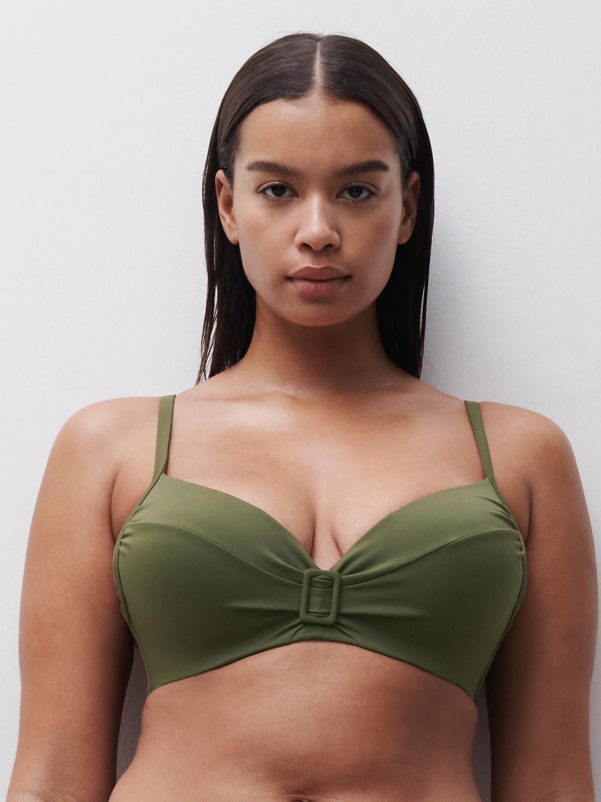 Haut de maillot de bain coques - Kaki