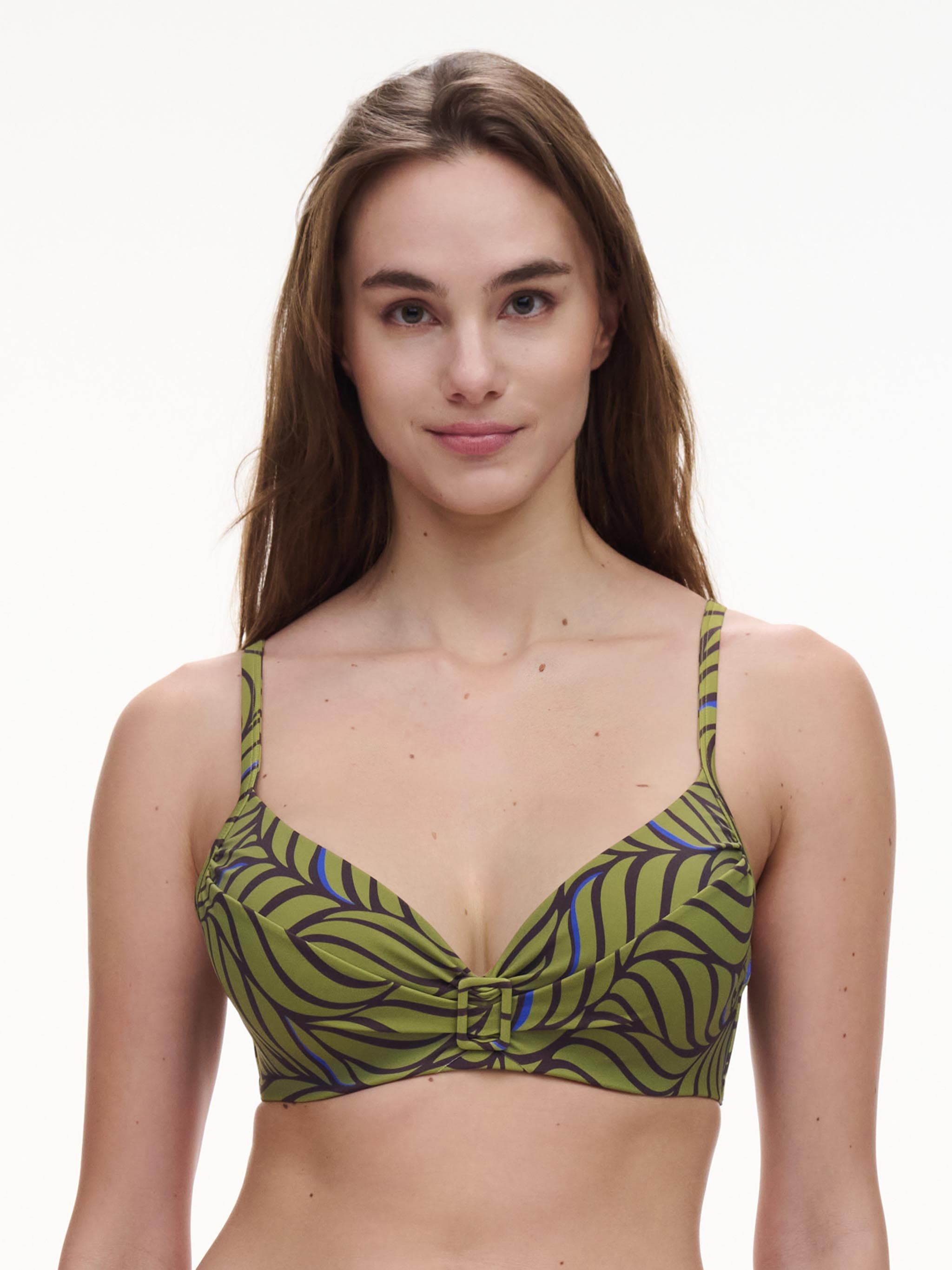 Haut de maillot de bain coques - Imprimé feuilles