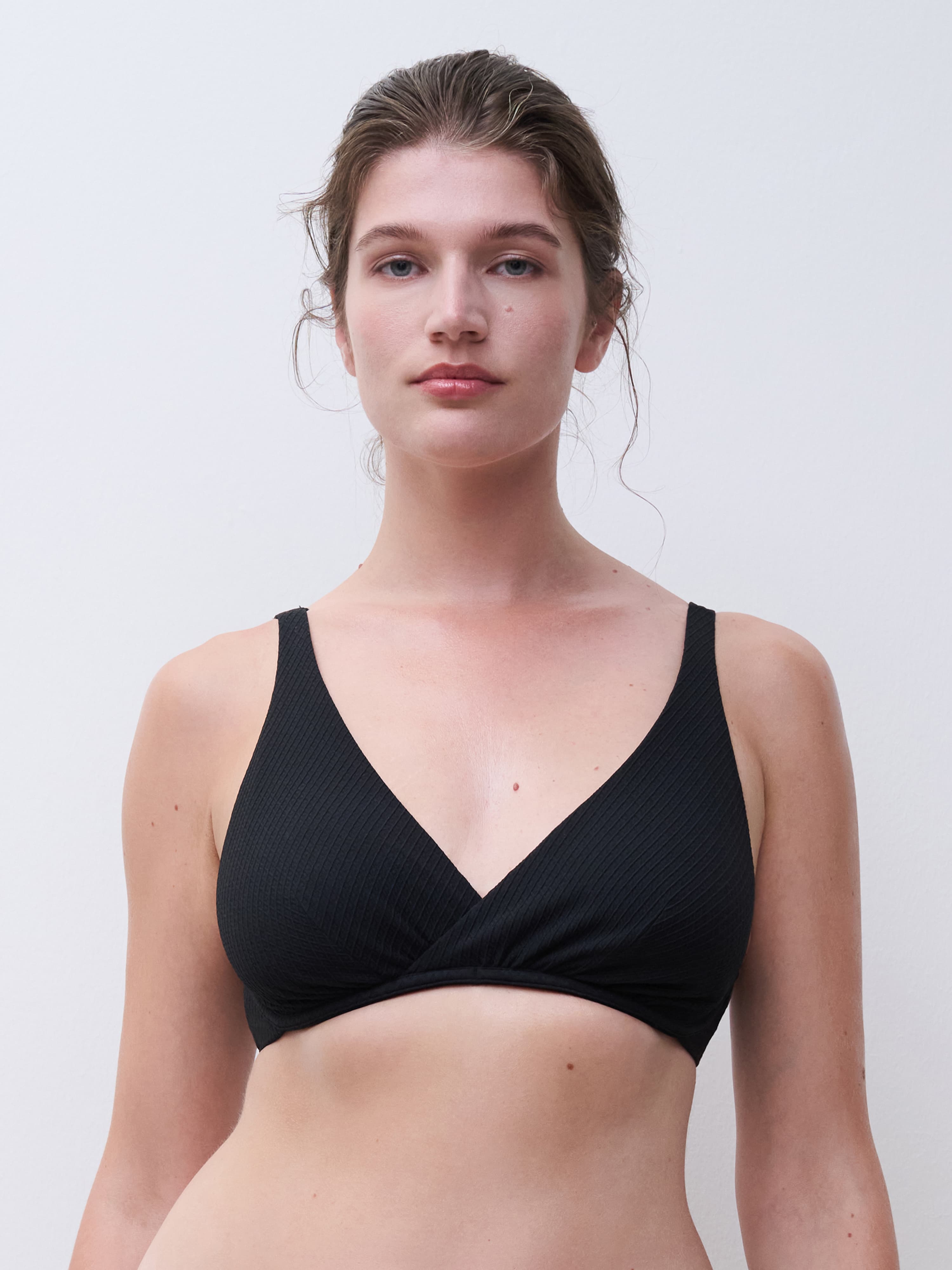 Haut de maillot de bain armatures emboîtant bretelles multipositions - Noir