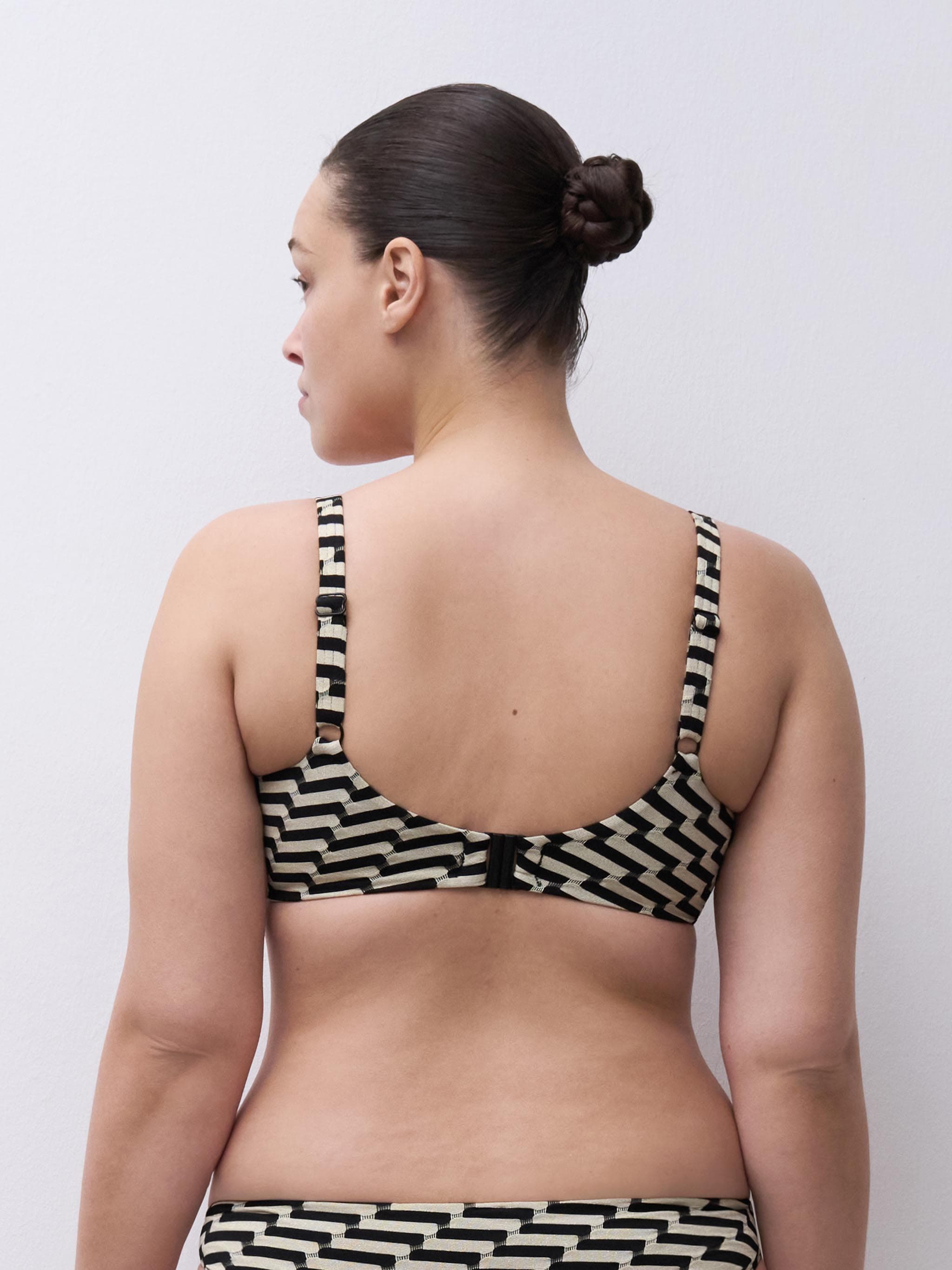 Haut de maillot de bain armatures emboîtant - Golden black