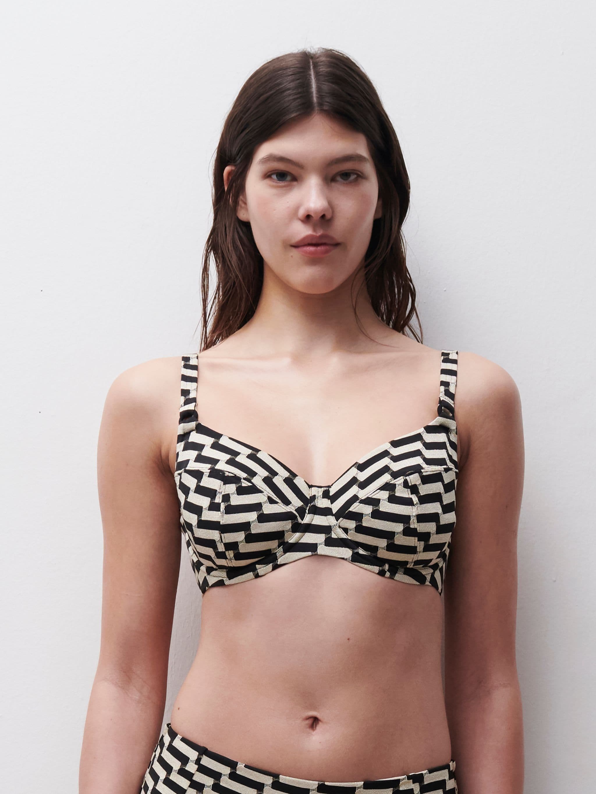 Haut de maillot de bain armatures emboîtant - Golden black