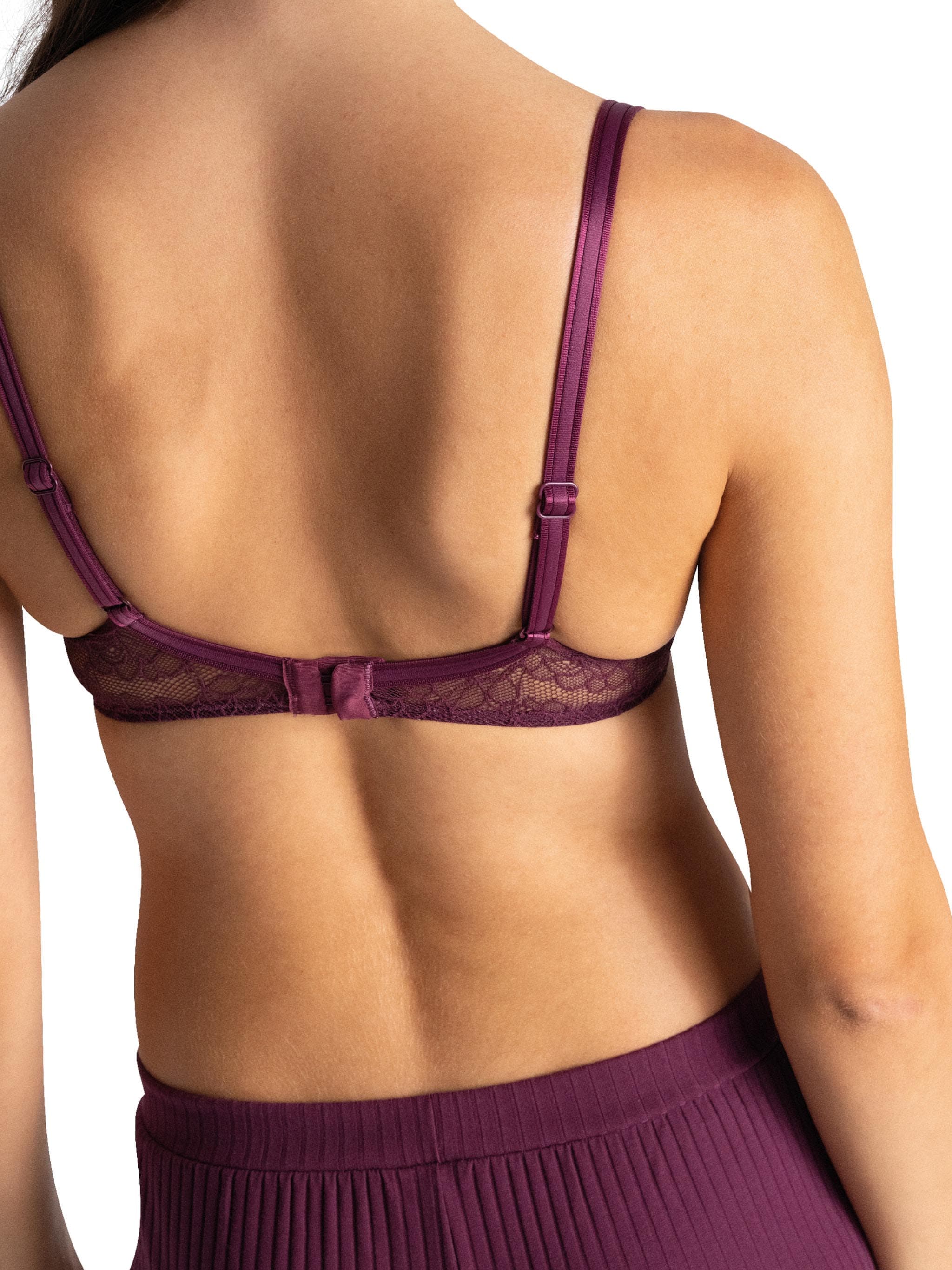 Soutien-gorge corbeille mémoire de forme - Prune