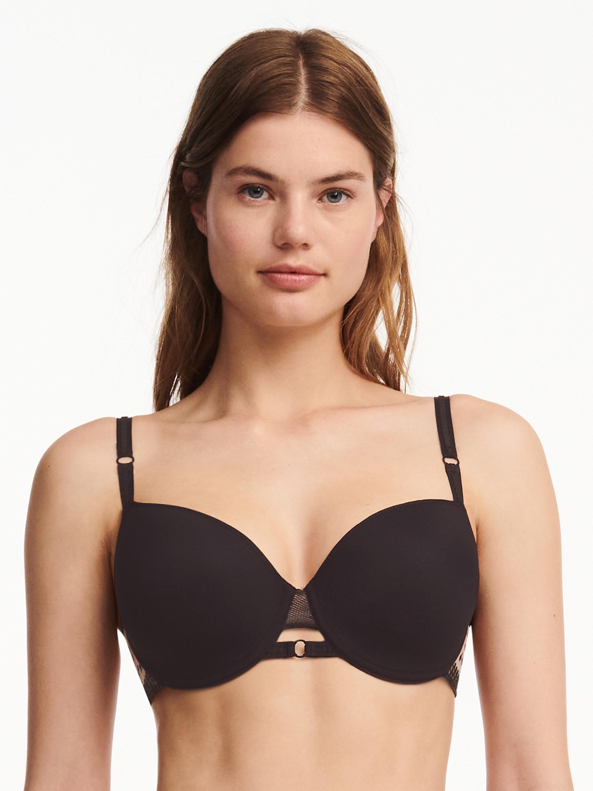 Soutien-gorge corbeille coque - Beige doré / Noir 