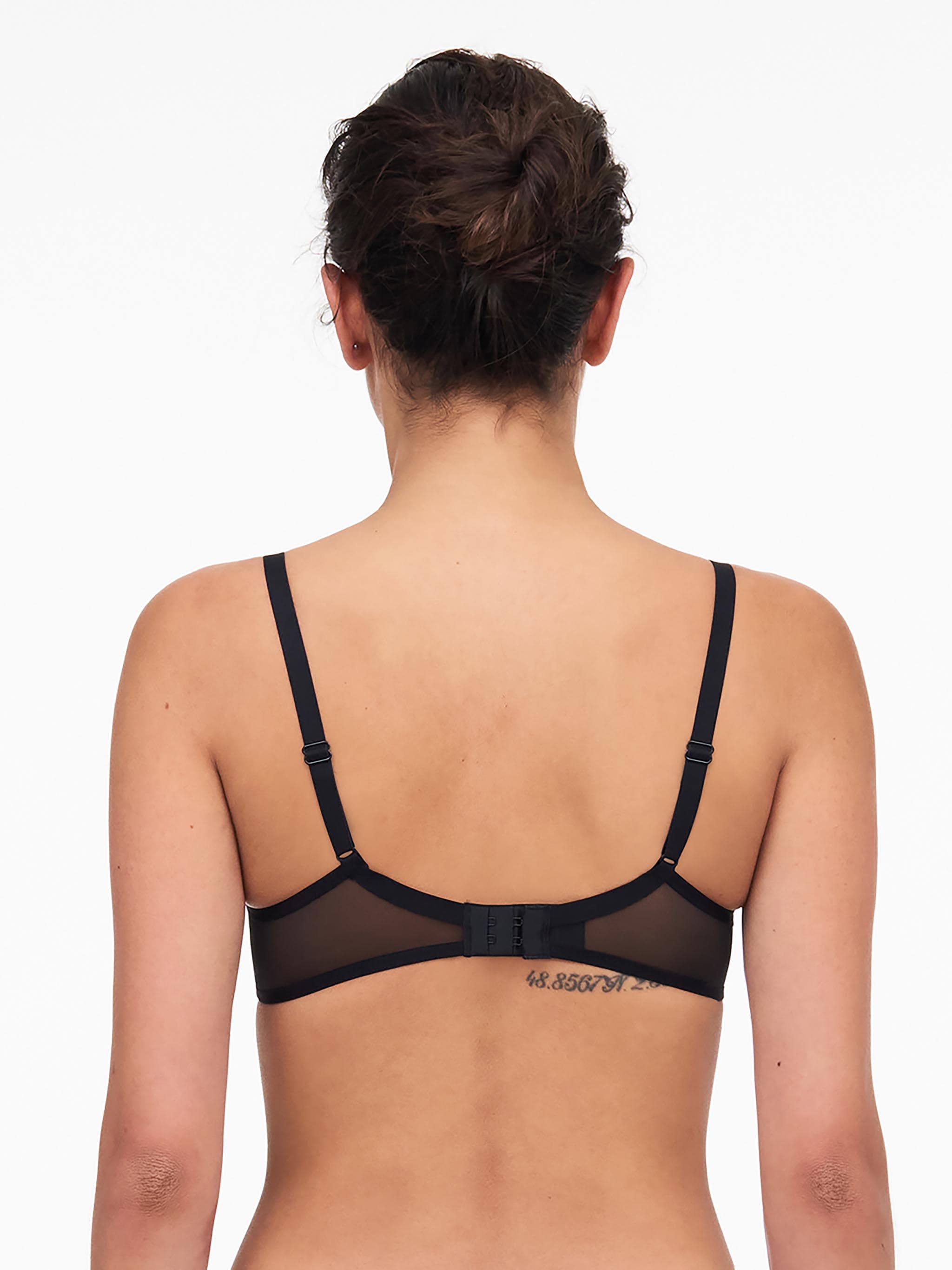 Soutien-gorge coques plongeant - Noir