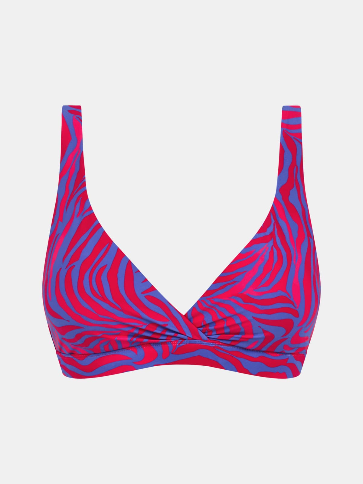 Haut de maillot sans armature coques  - Berry jungle