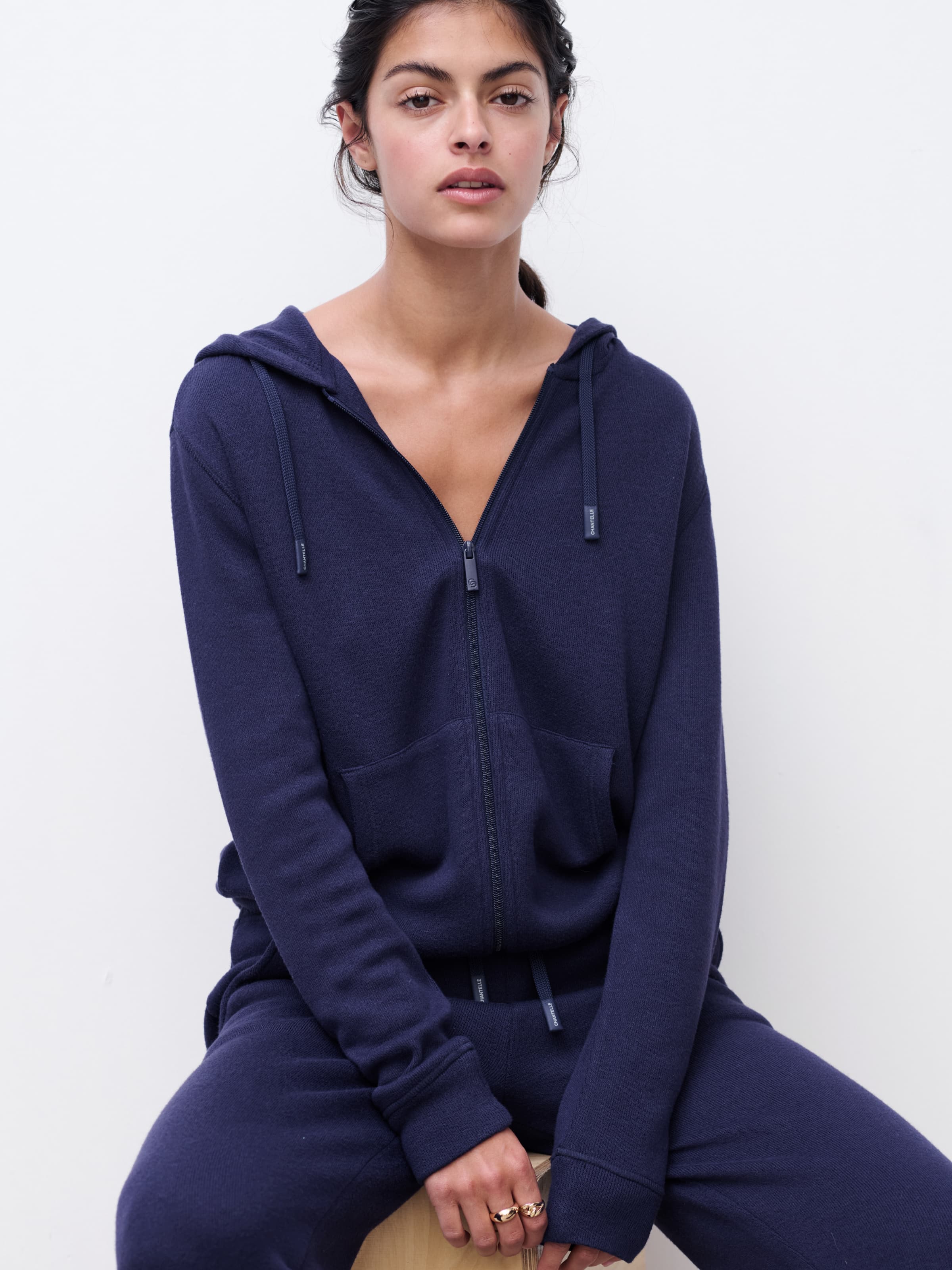 Pull à capuche - Bleu nocturne